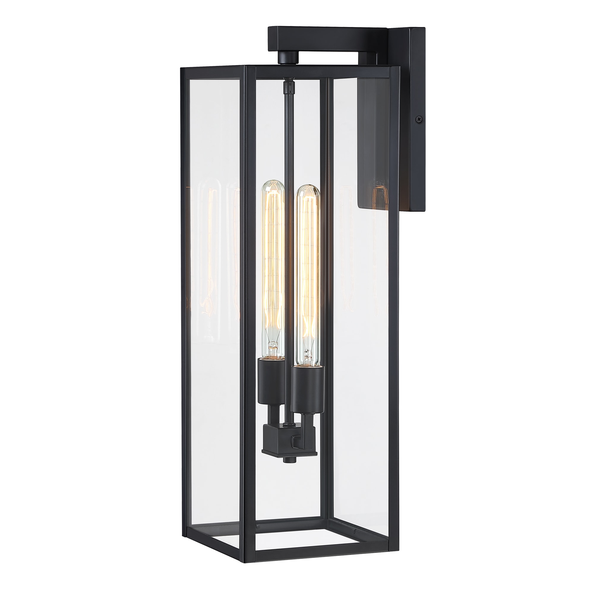 Hukoro 2-Light 25-in H Matte Black Outdoor Wall Light FL18902-BK at ...