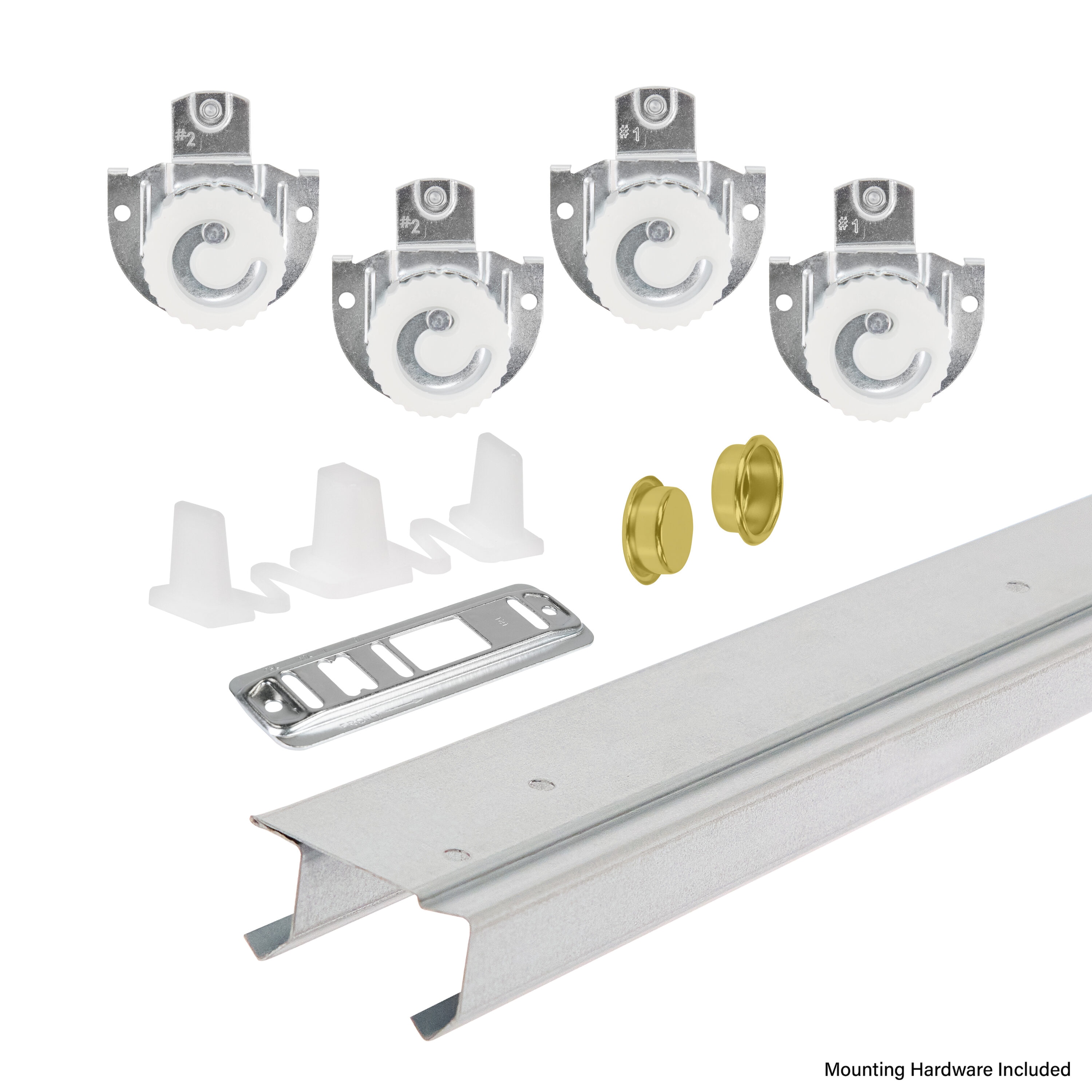 M-D 45404 8 -Piece 48-in Bi-pass door Sliding Closet Door Track kit