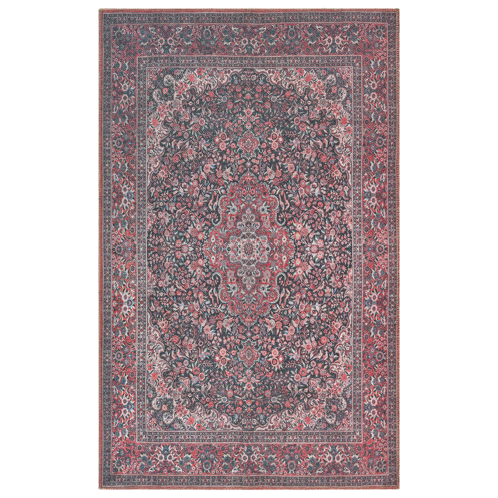 Thomasville Loomed Red Rectangular Indoor Oriental Machine Washable Area Rug - Pet Friendly