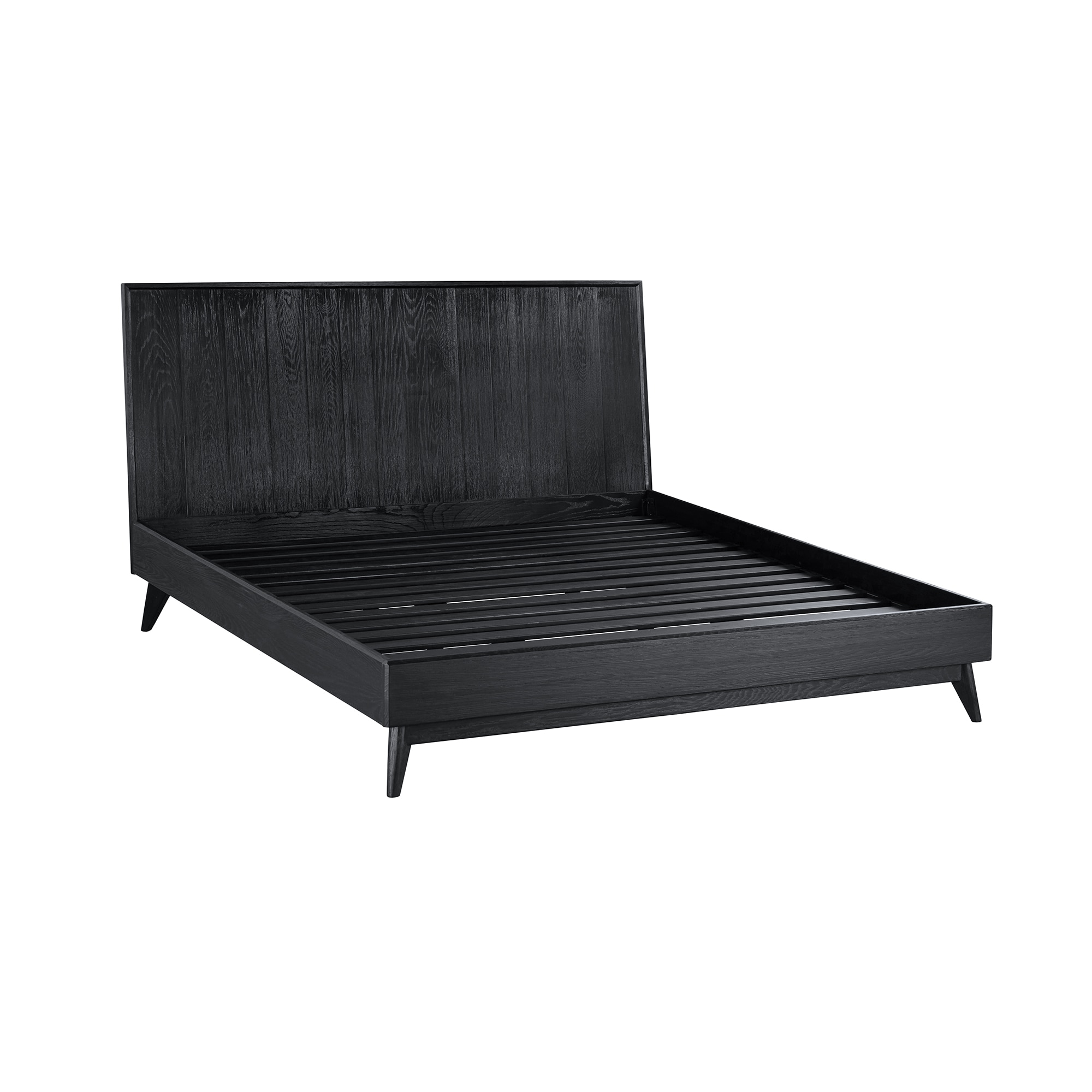 Armen Living LCCFBDBLKG Natural King Wood Platform Bed