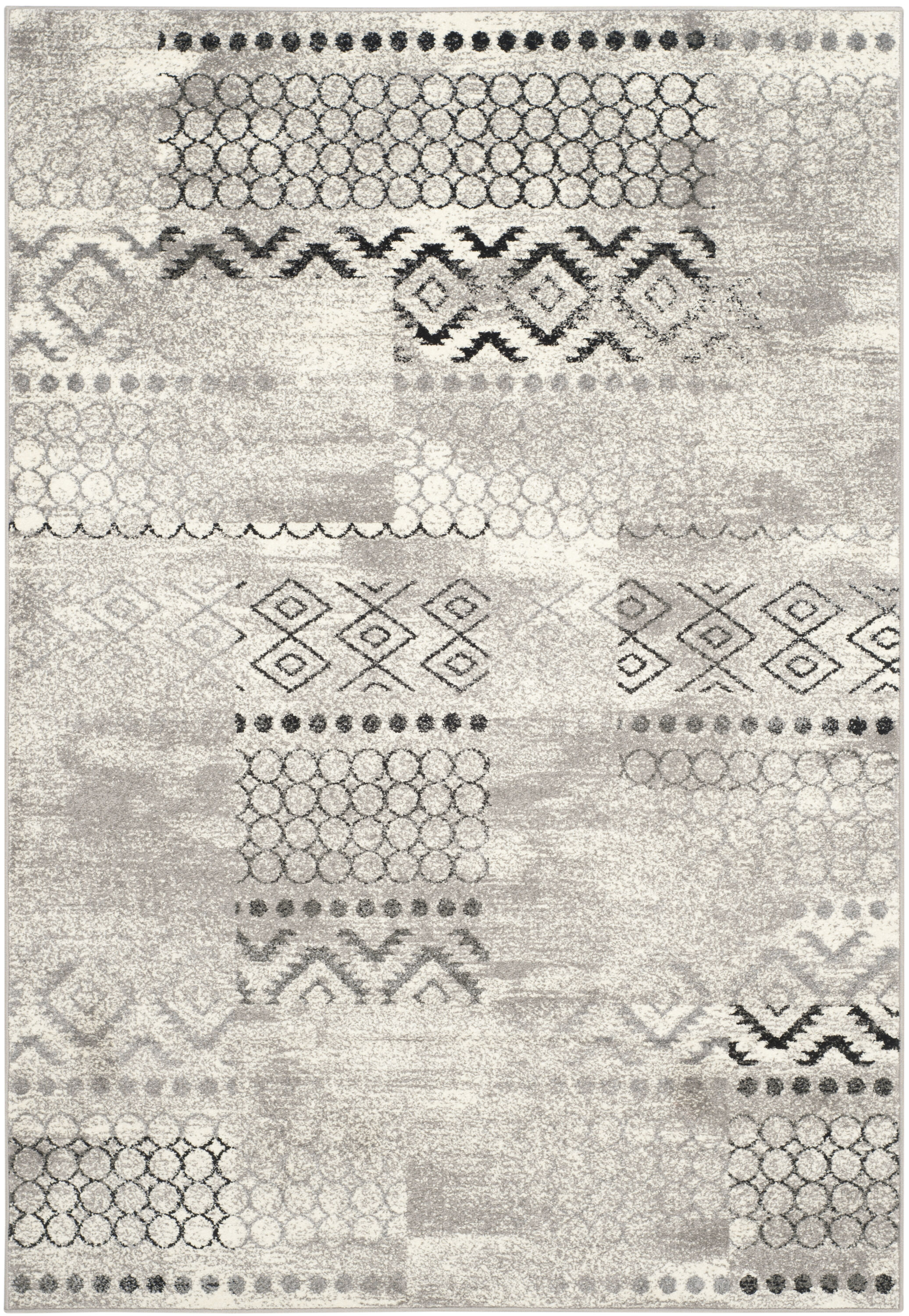 Safavieh Evoke Fraser 5.1-ft x 7.5-ft Loomed Synthetic Cream/Dark Gray ...