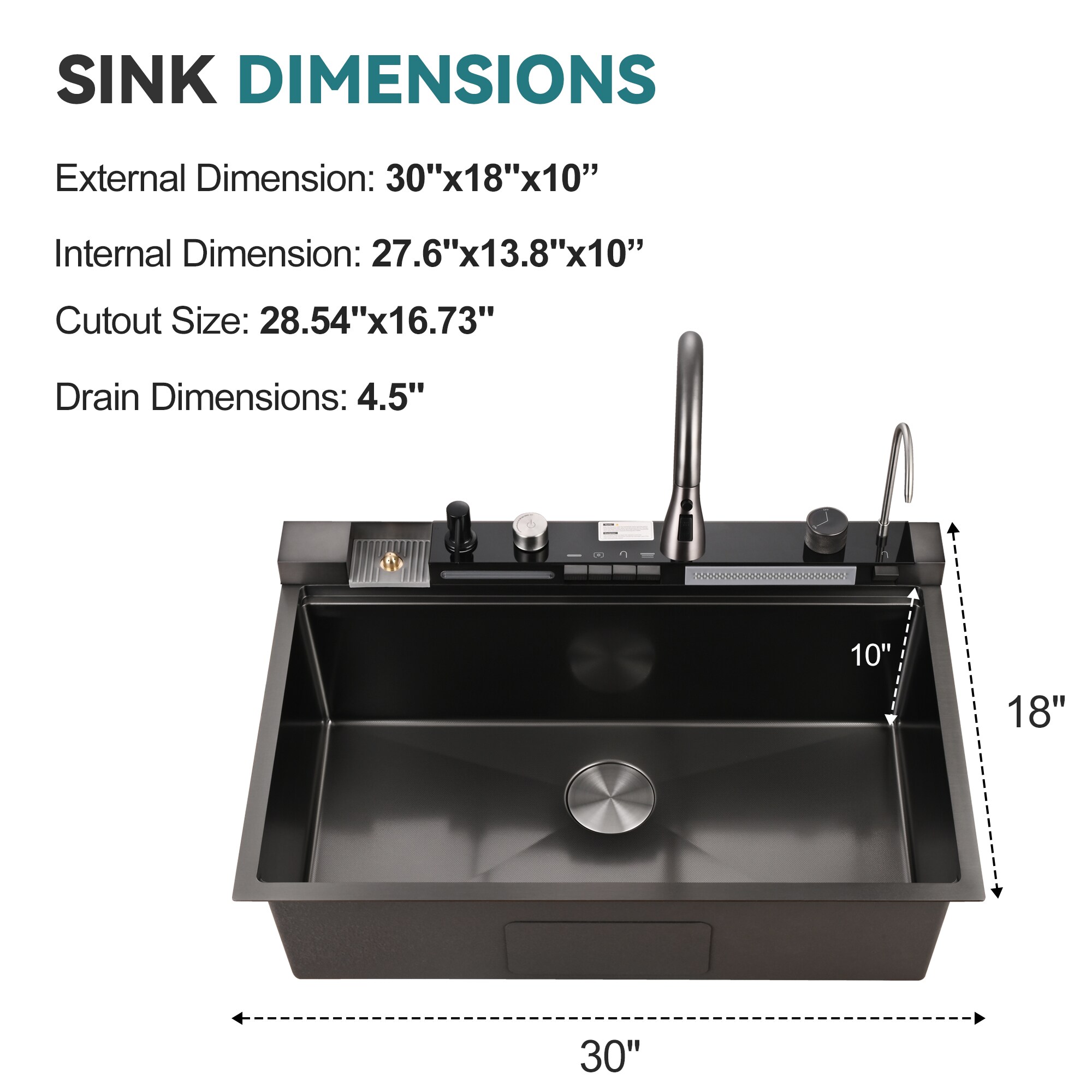 Miuara KS07-BL-301808 Kitchen-Sinks - View #2