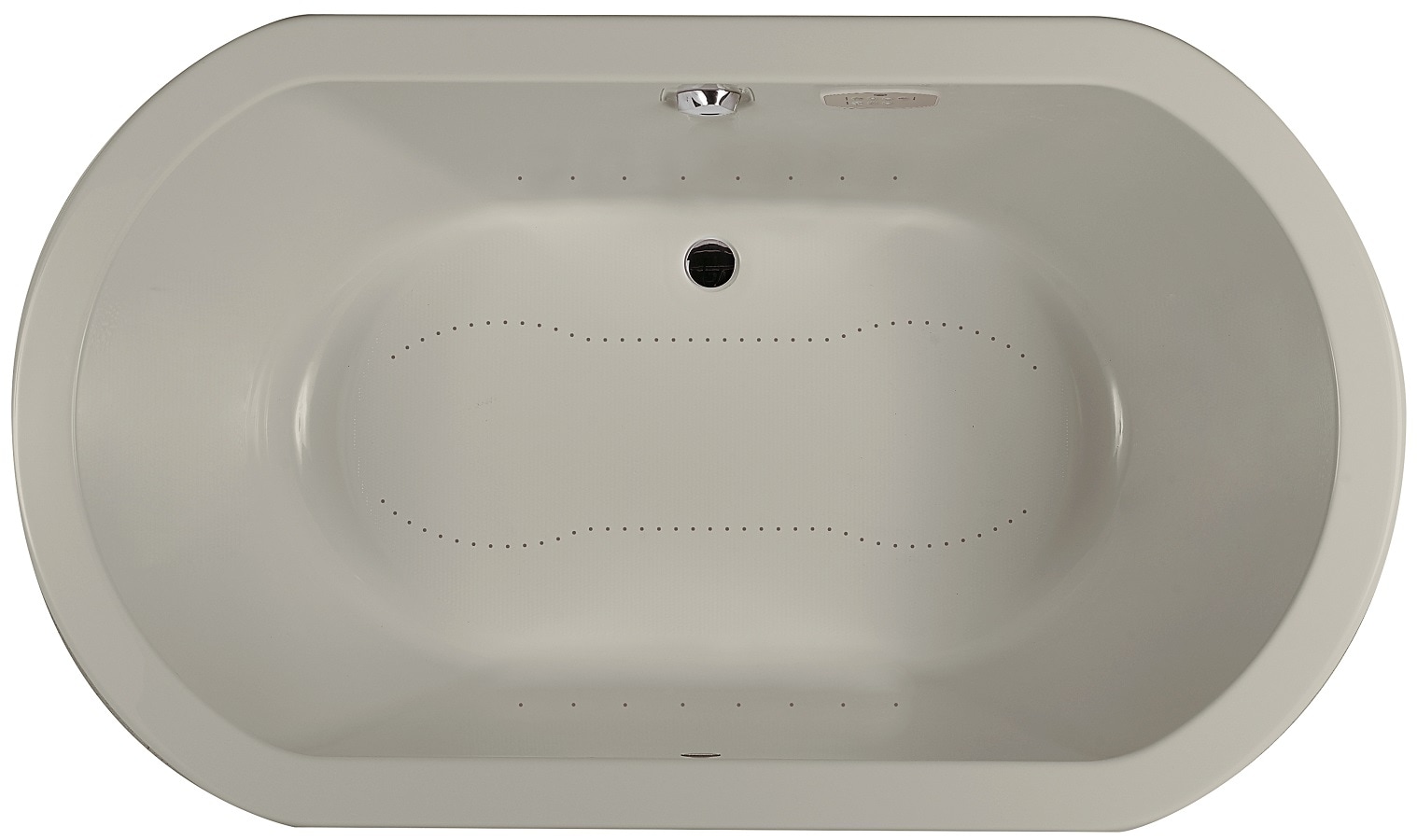 Anza 42-in x 72-in Oyster Acrylic Oval Drop-In Air Bath (Center Drain) in Off-White | - Jacuzzi ANZ7242ACR4CXY
