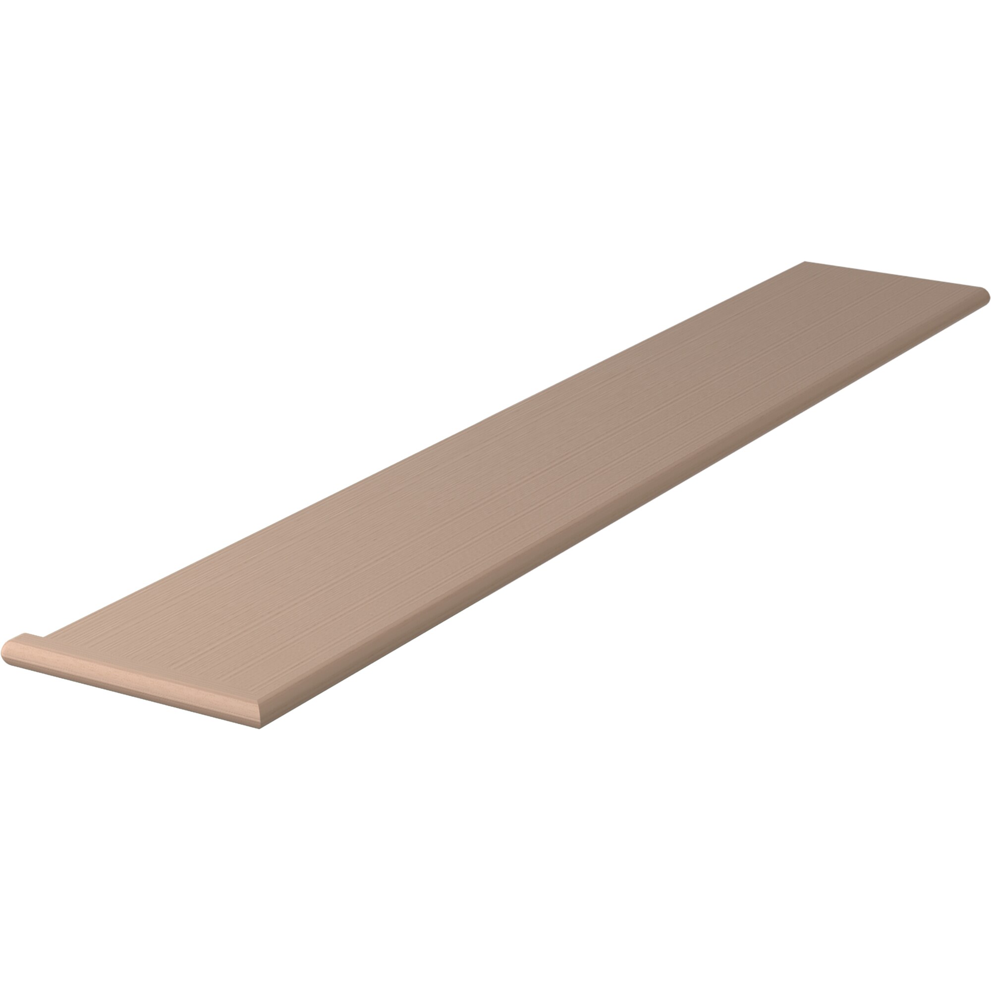 L.J. Smith Stair Systems 807010X601RV-M 60-in x 10.5-in x 1-in Brown Maple Reversible return Bullnose Stair Tread