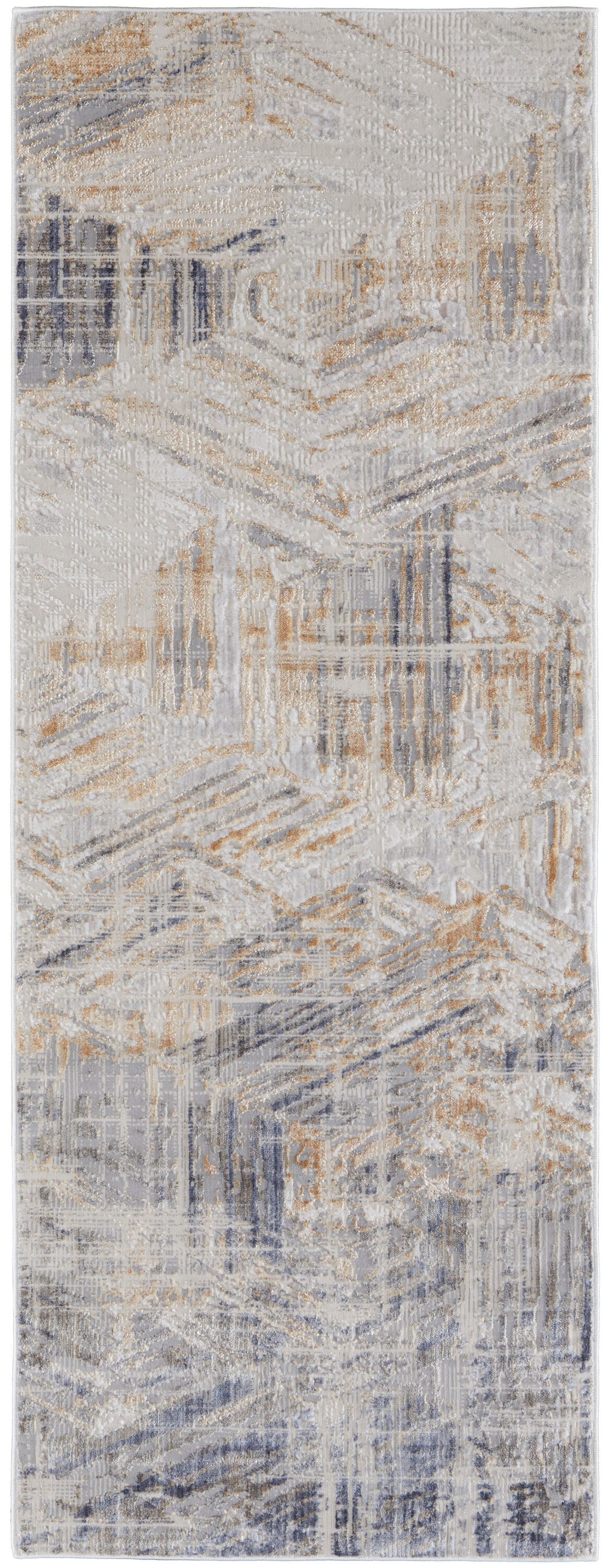 Room Envy LAIR39G6GRYBGEI38 3 x 8 (ft) Loomed Polyester Tan/Ivory/Gray Rectangular Indoor Abstract Runner rug