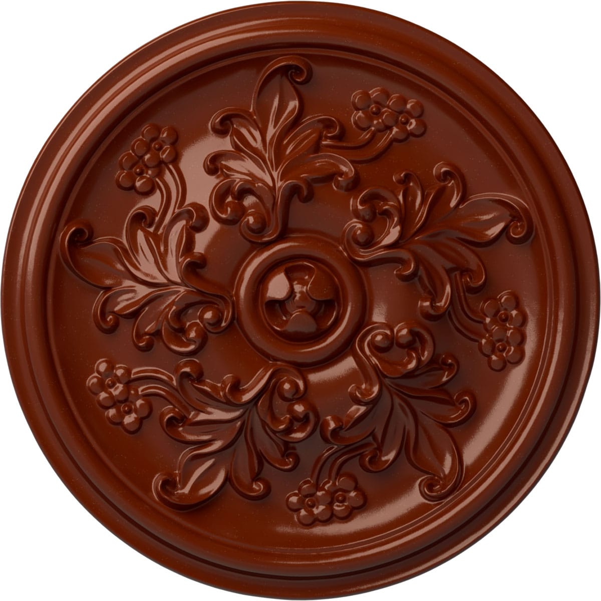 Ekena Millwork CM14KTFIF Katheryn 14.5-in W x 14.5-in L Painted Firebrick Polyurethane Whole Ceiling Medallion