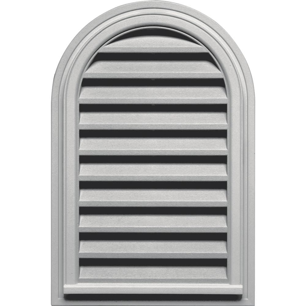 Builders Edge 120082232030 22-in x 22-in Paintable Round top Vinyl Gable Louver Vent