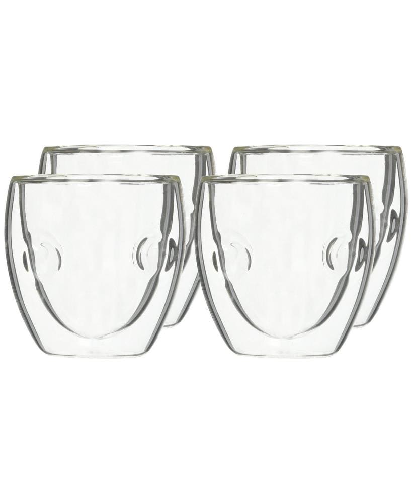 JoyJolt Pivot 1.8-fl oz Glass Clear Espresso Cup Set of: 4 in the Drinkware  department at