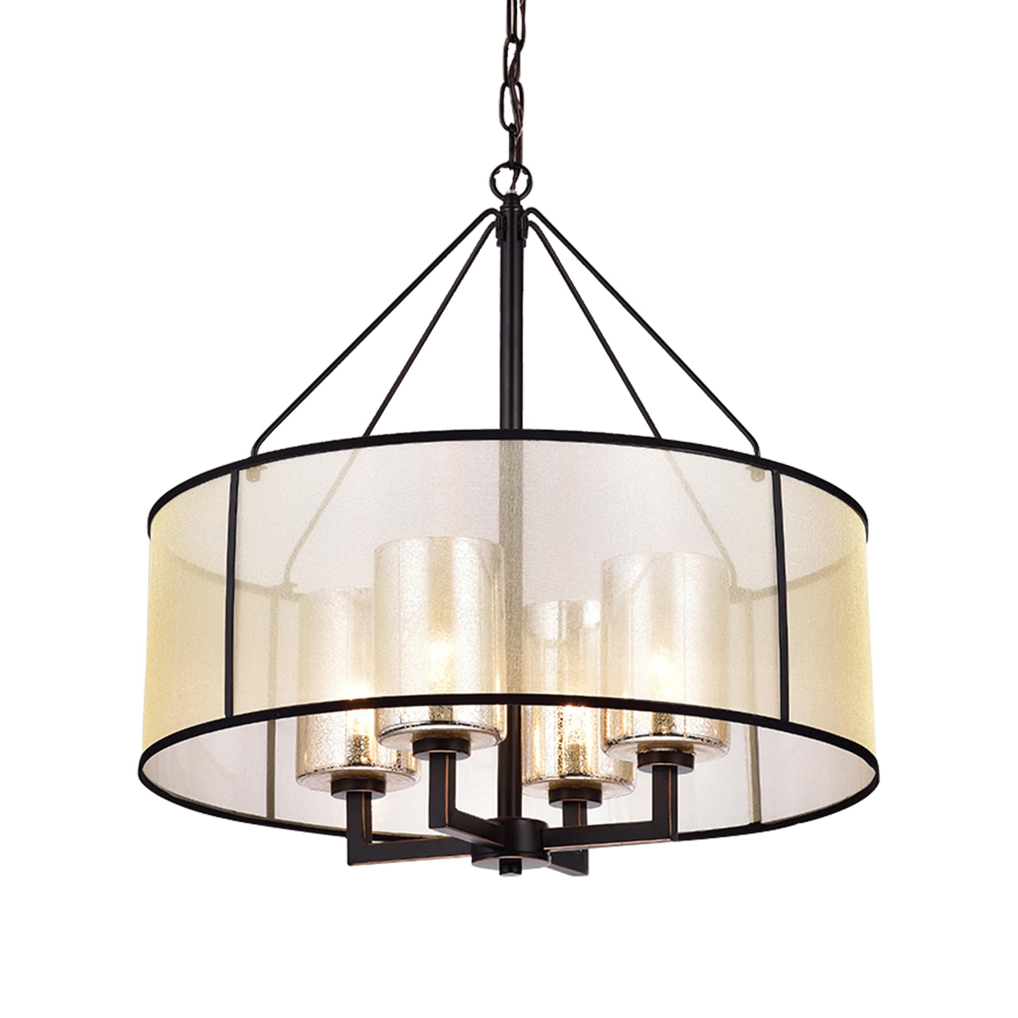 Home Accessories Inc RL8198H/ORB 4 -Light Oil-rubbed Bronze Traditional For Use in Bedrooms, Dining Rooms, Foyers, Kitchens, Living Rooms Chandelier