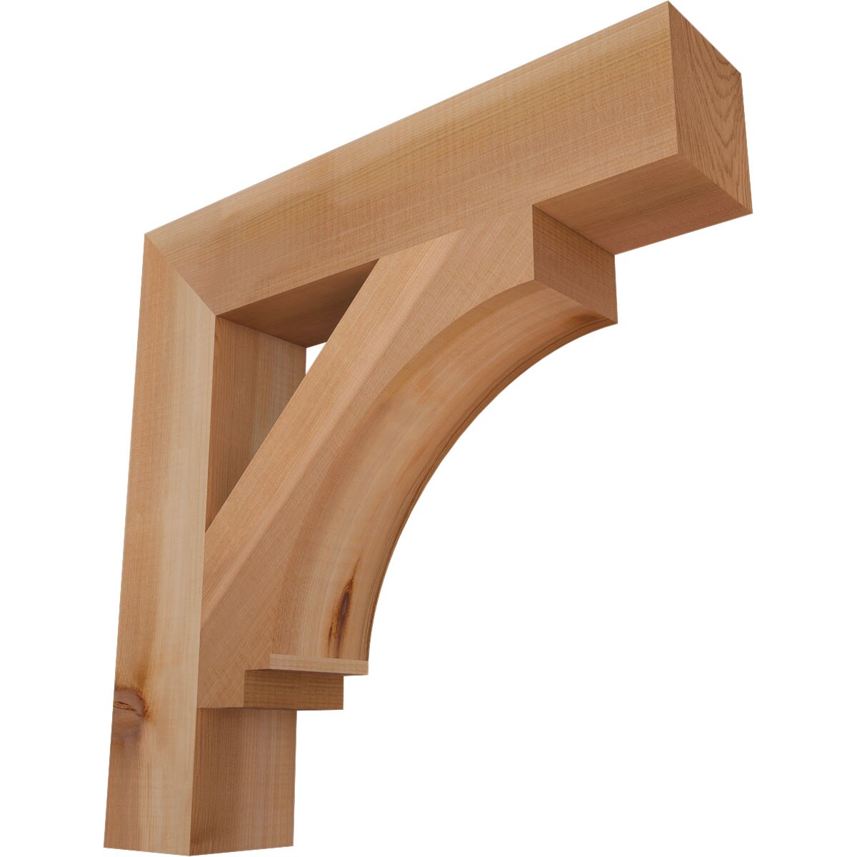 Ekena Millwork BKT04X20X20IMP05SWR Imperial Block Smooth 3-1/2-in x 20-in x 20-in Western red cedar Brown Wood Standard bracket