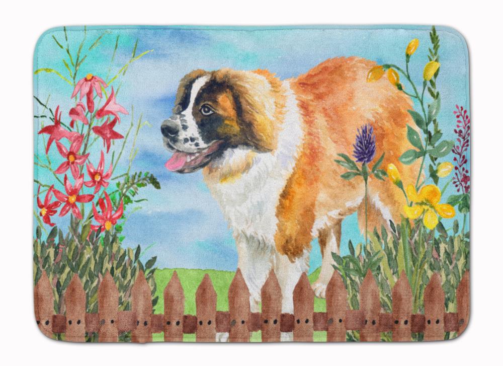 Caroline's Treasures CK1241RUG Springtime Dog 27-in x 19-in Multiple Colors/Finishes Microfiber Memory Foam Bath Mat