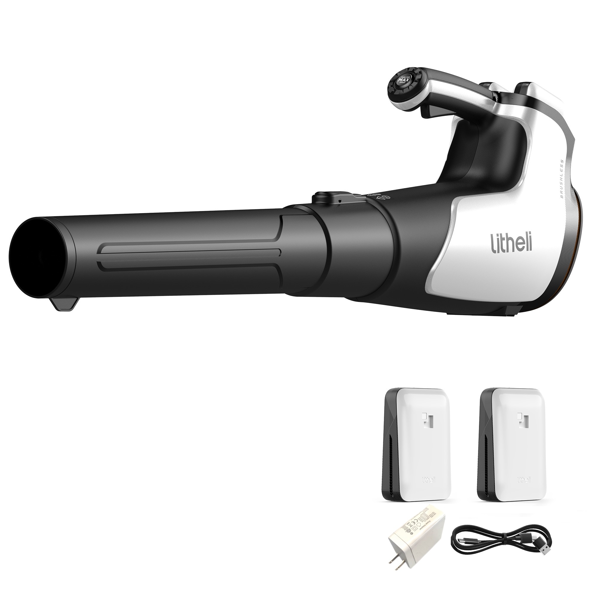 Litheli U20BR02-0A220 40-volt 572-CFM 112-MPH Battery Handheld Leaf Blower 4 Ah