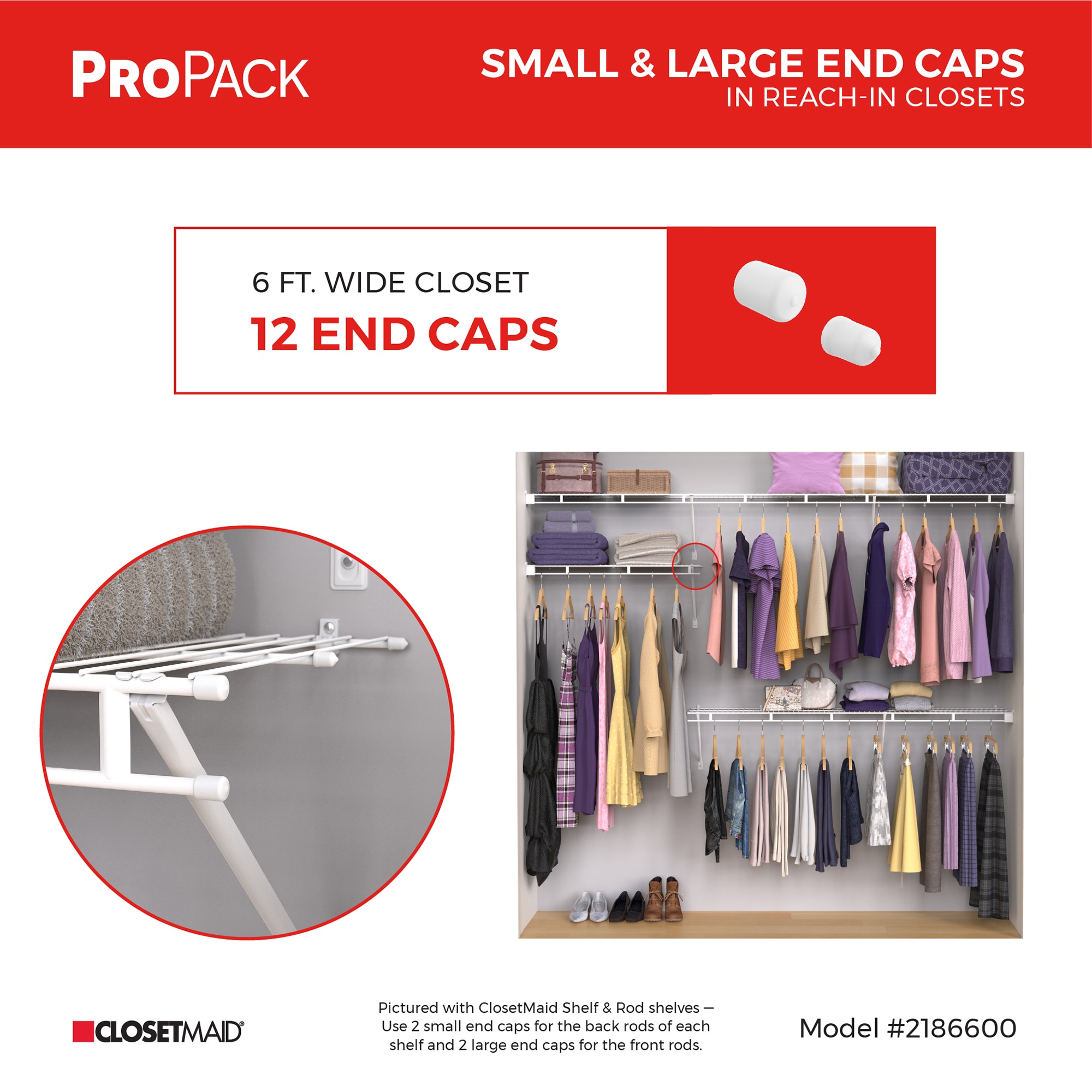 ClosetMaid 2186600 Wire-Closet-Hardware - View #5