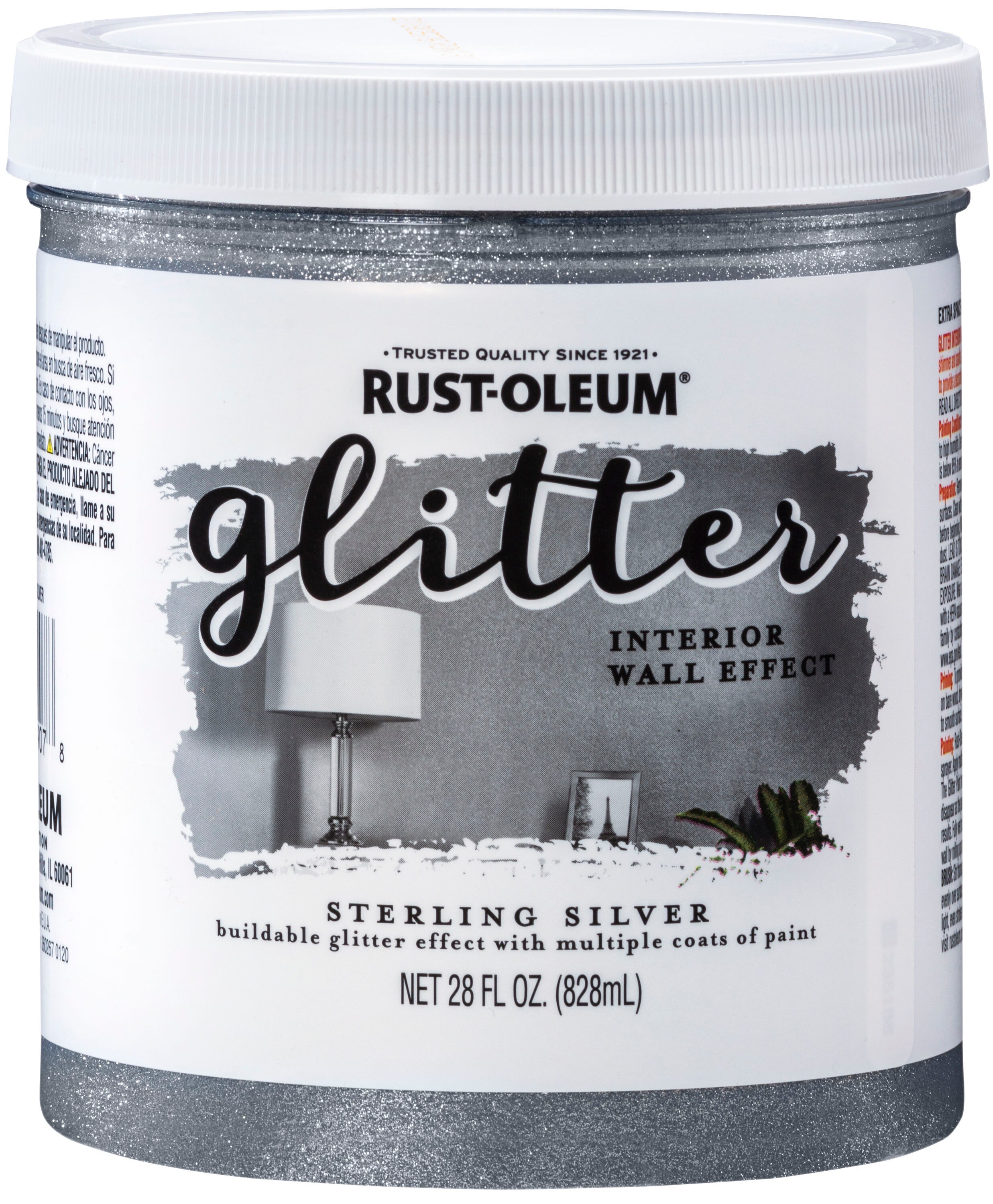 Rust-Oleum Imagine Silver Acrylic Glitter Paint (Half-Pint) in the