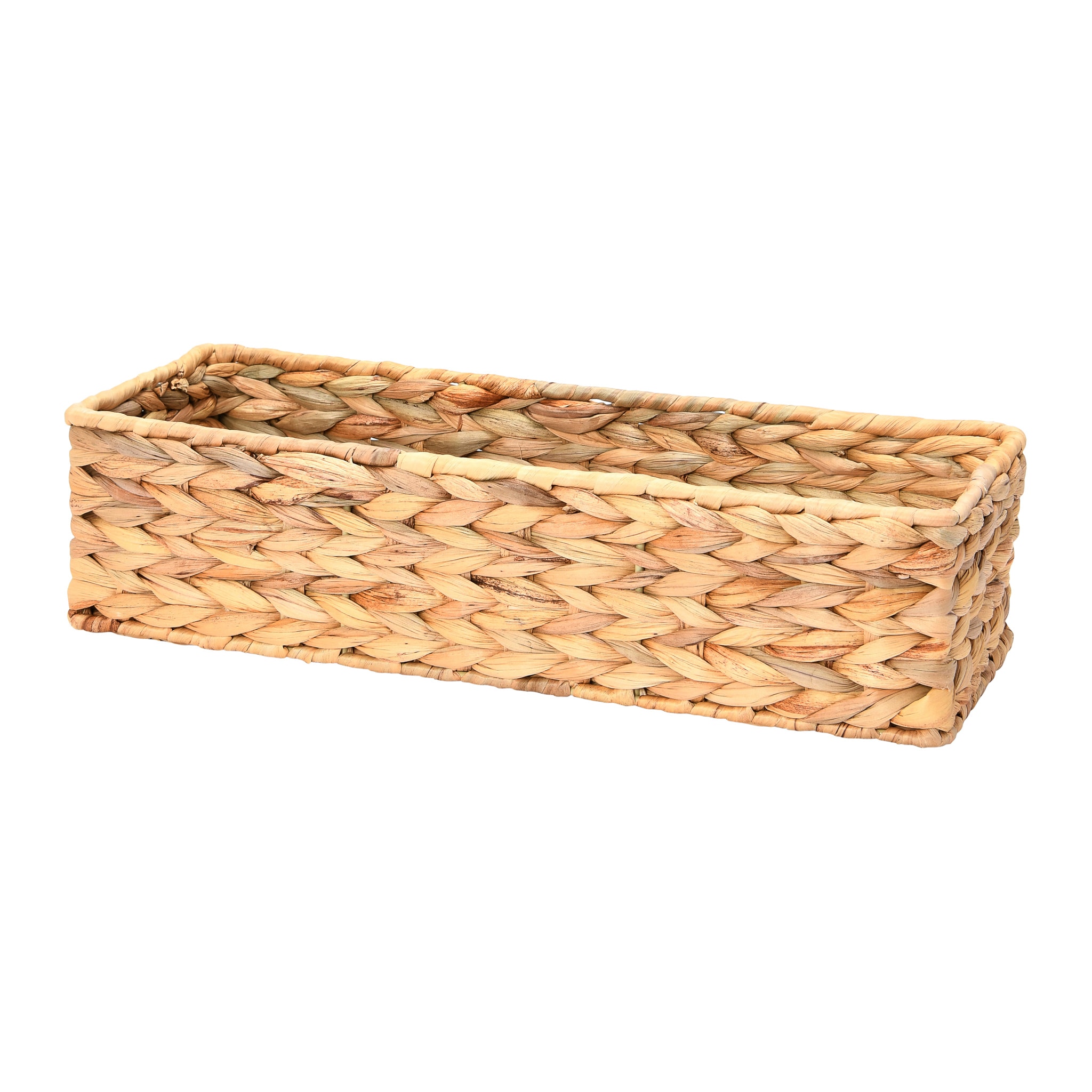 Household Essentials Water Hyacinth Rectangular Storage Basket Natural #HHML-6691