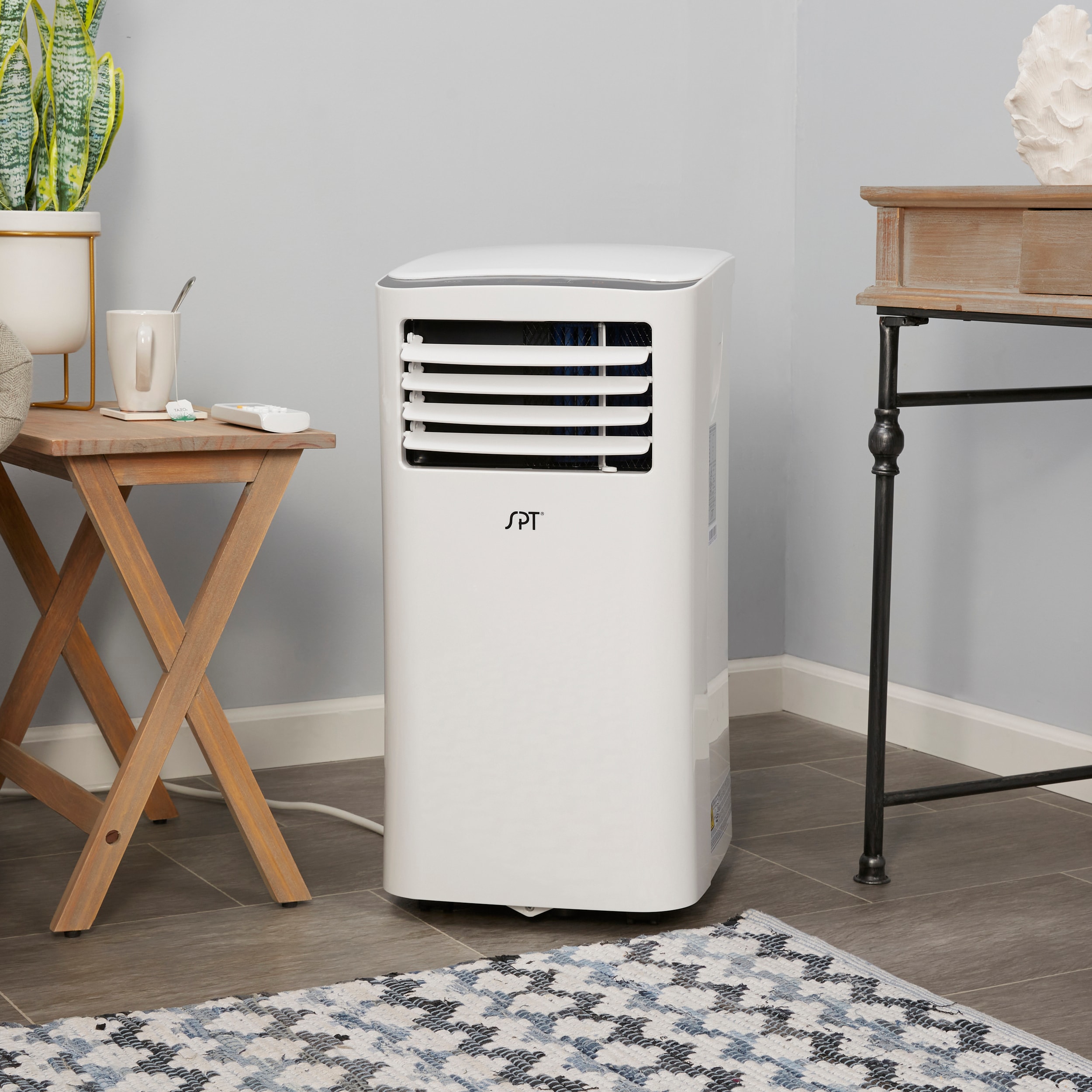 SPT 7000-BTU DOE (115-Volt) White Vented Portable Air Conditioner with ...