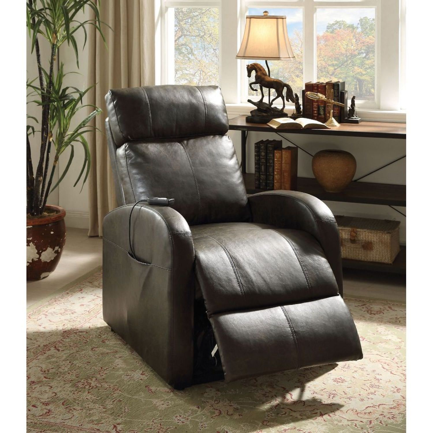JASMODER 59405 37.00-Inches Modern Gray Sofa