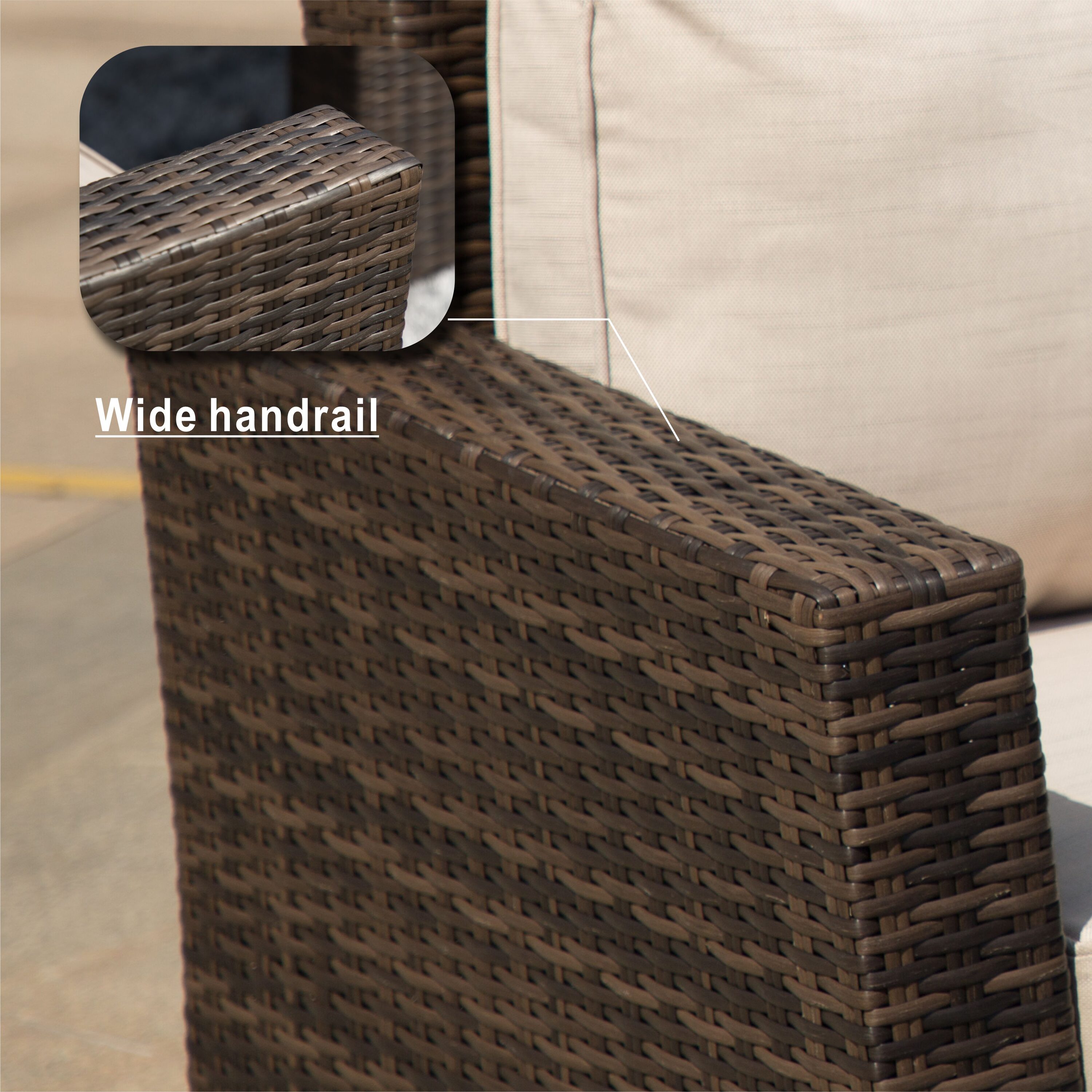 Moda Furnishings CMAS-1403-BR Patio-Conversation-Sets - View #6
