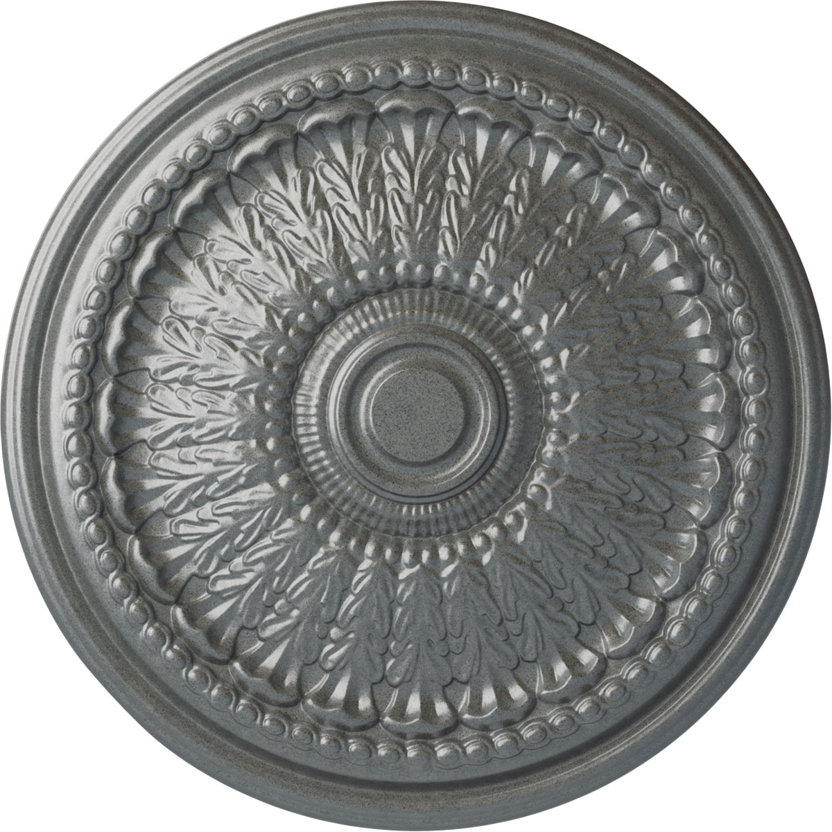 Ekena Millwork CM27BRPLS Brunswick 27-in W x 27-in L Painted Platinum Polyurethane Whole Ceiling Medallion