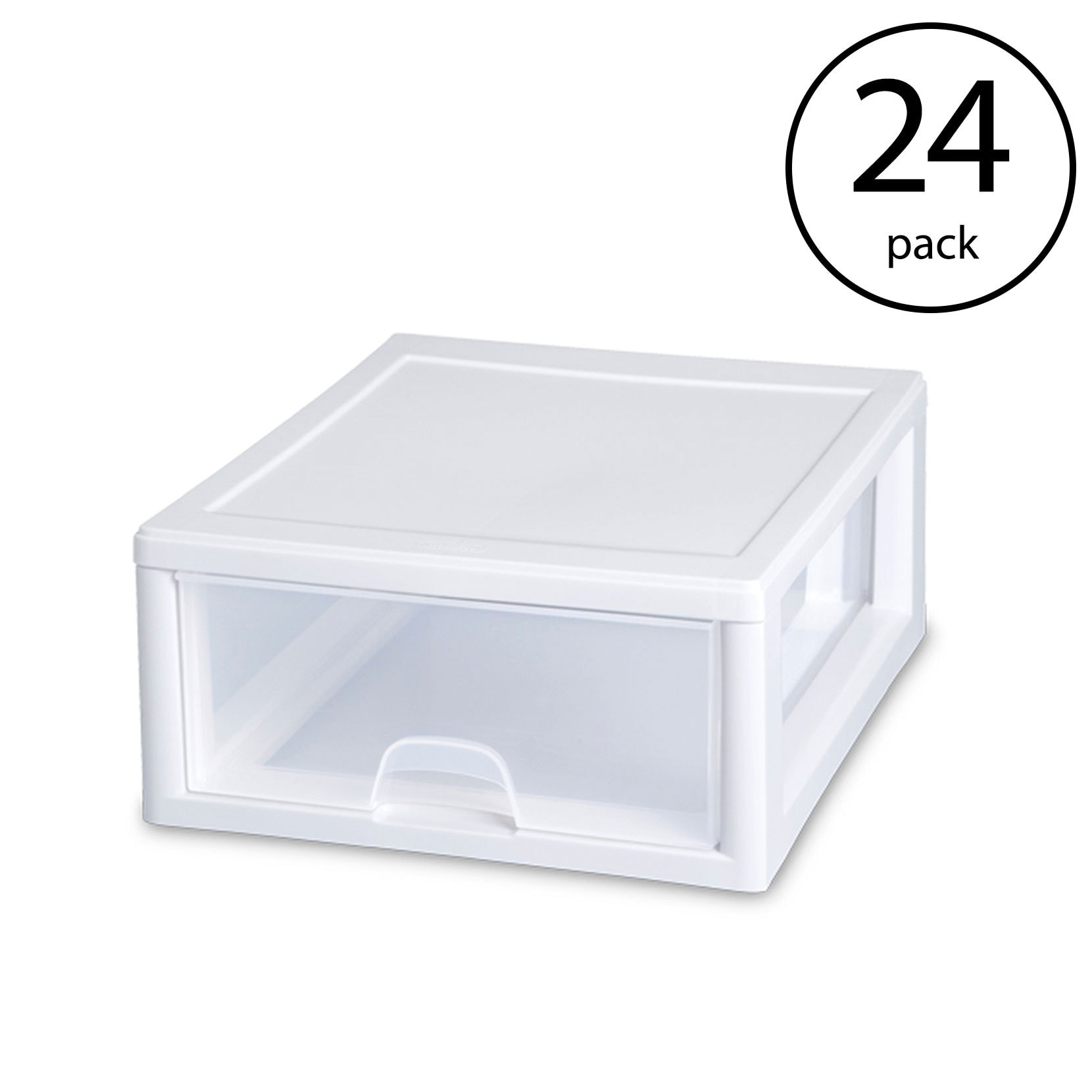 Sterilite Corporation 24-Pack White Stackable Plastic Storage