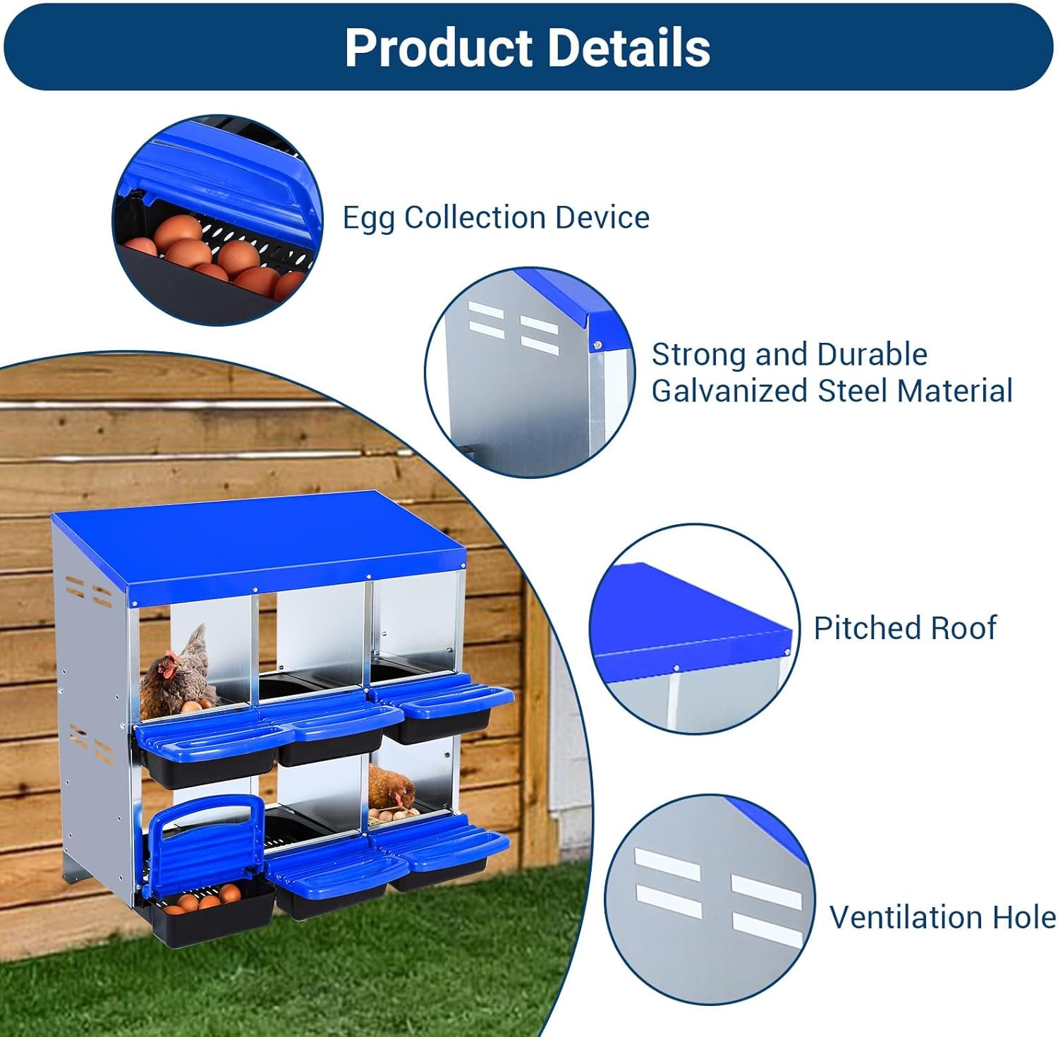 Qeetex GGL-PPG-33CXB3HX Chicken-Coops-Rabbit-Hutches - View #4