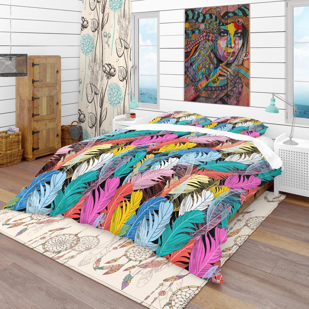 Designart BED18633-T 3 -Piece Black Twin Duvet cover Set