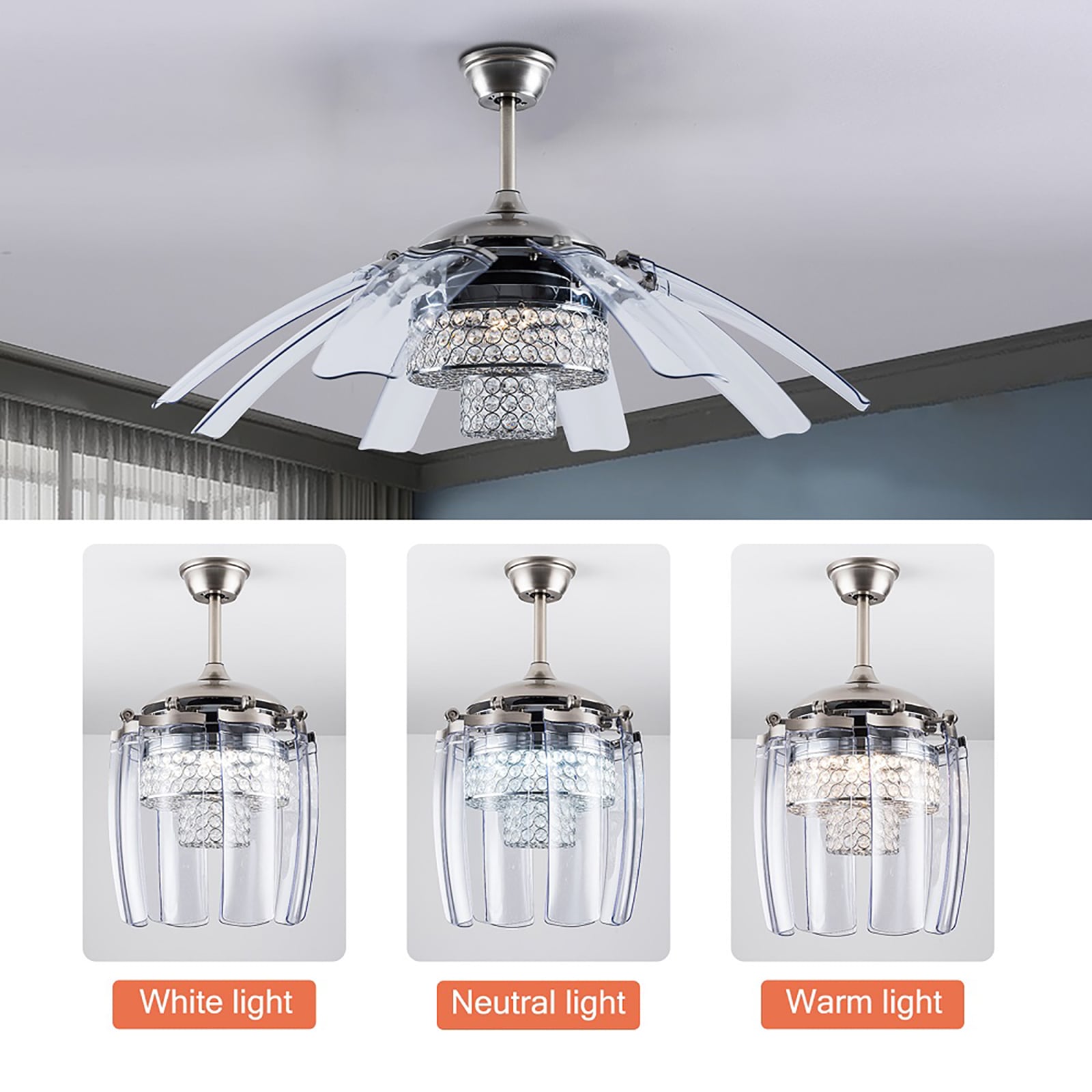 Oukaning HG-HCXLST-4863-US Ceiling-Fans - View #3