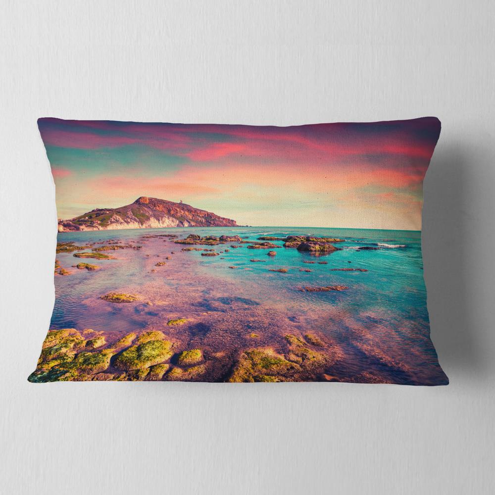 Designart CU9091-12-20 12-in x 20-in Red Indoor Decorative Pillow