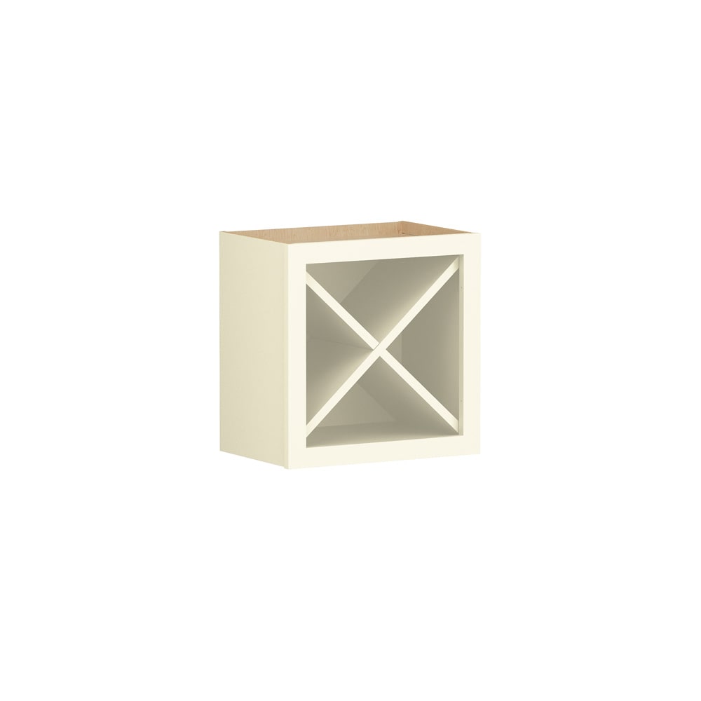 Shenandoah Breckenridge FOL 18-in W x 18-in H x 12-in D Vanilla Painted Open Cube Organizer Wall Fully Assembled Cabinet Recessed Panel Shaker