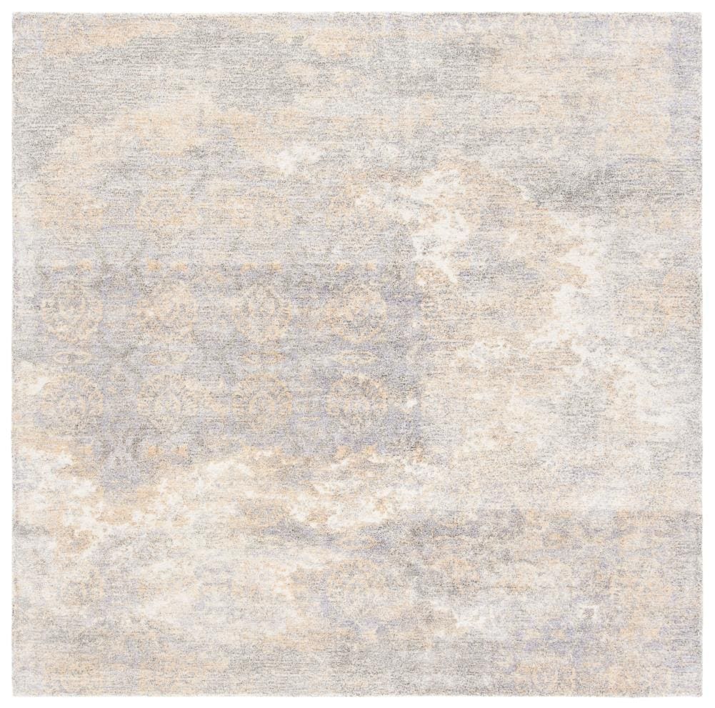 Safavieh RVT111D-6SQ Restoration Vintage Denel 6 x 6 (ft) Tufted Synthetic Gold/Ivory Square Indoor Abstract Vintage Area rug