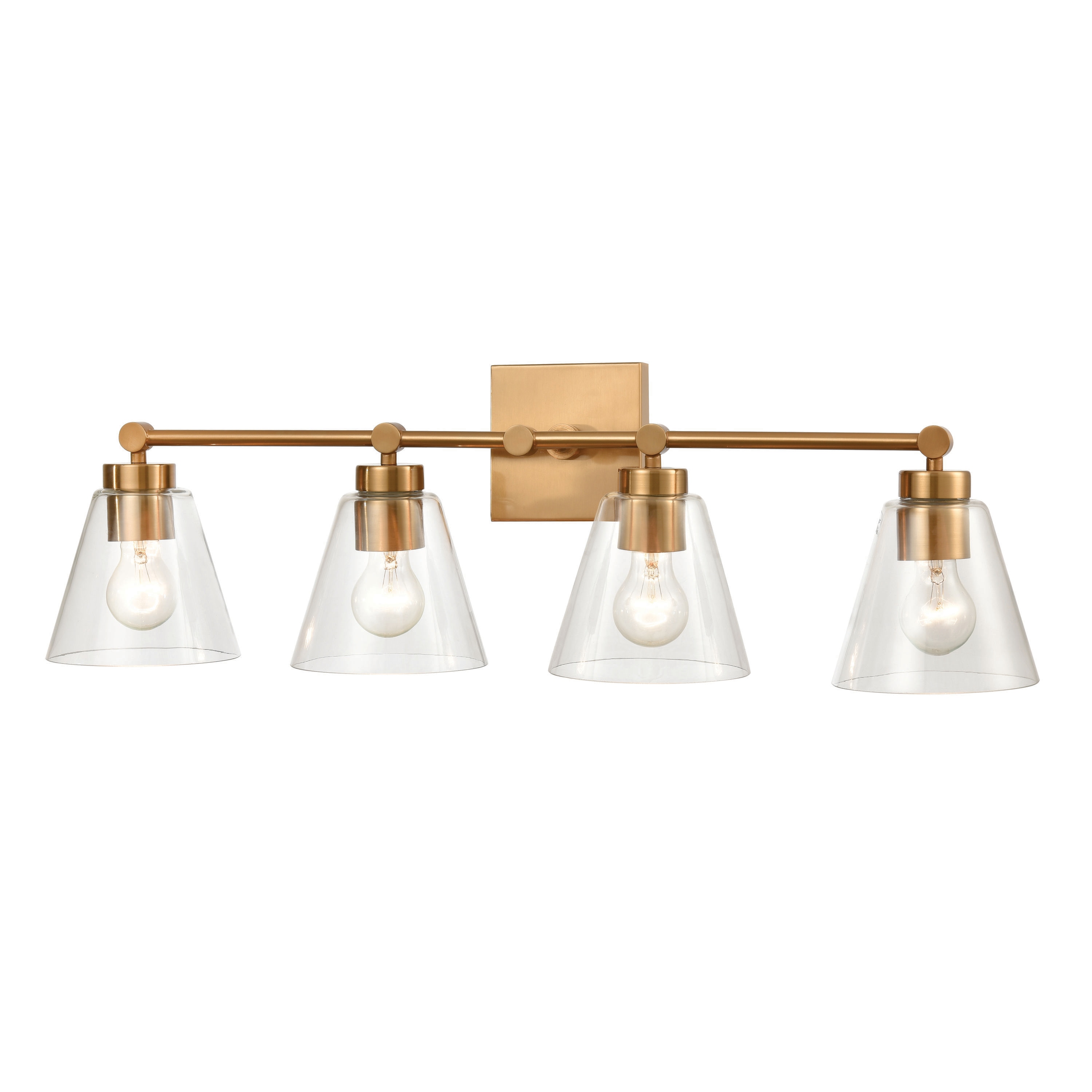 Westmore by ELK Lighting LWVL-220308148 Gilbert 33-in 4 -Light Satin Brass Transitional Vanity light