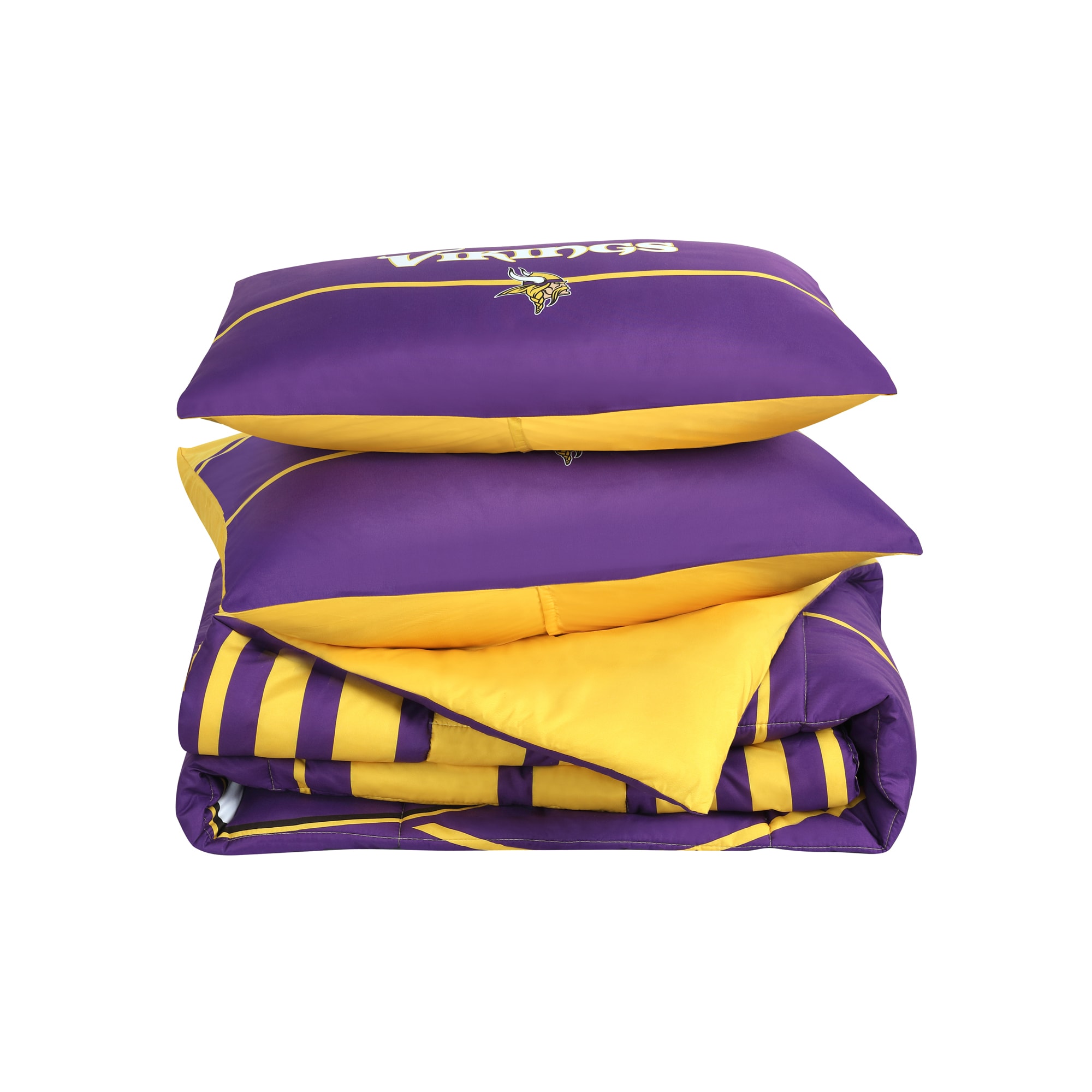 Cathay Sports Minnesota Vikings 3-Piece Purple/Gold Full/Queen Comforter  Set in the Bedding Sets department at