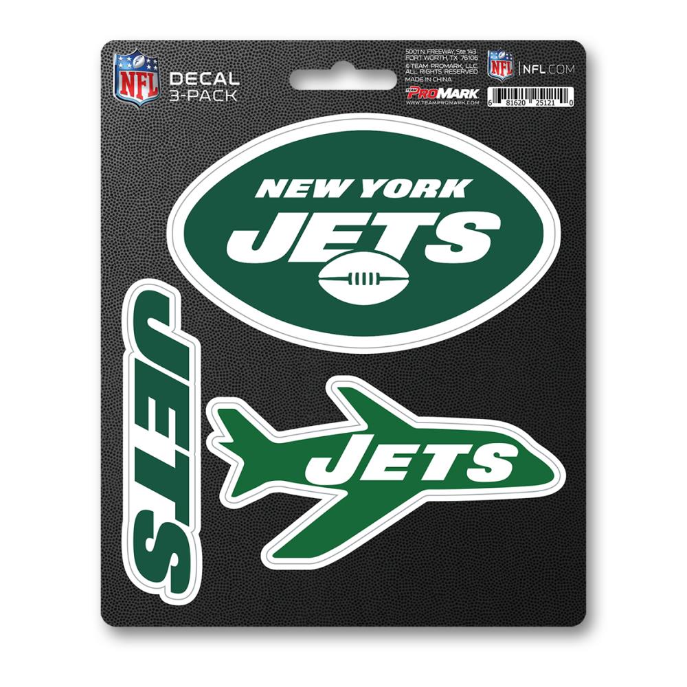Team ProMark DST3NF21 New York Jets 3-Pack Decal Set