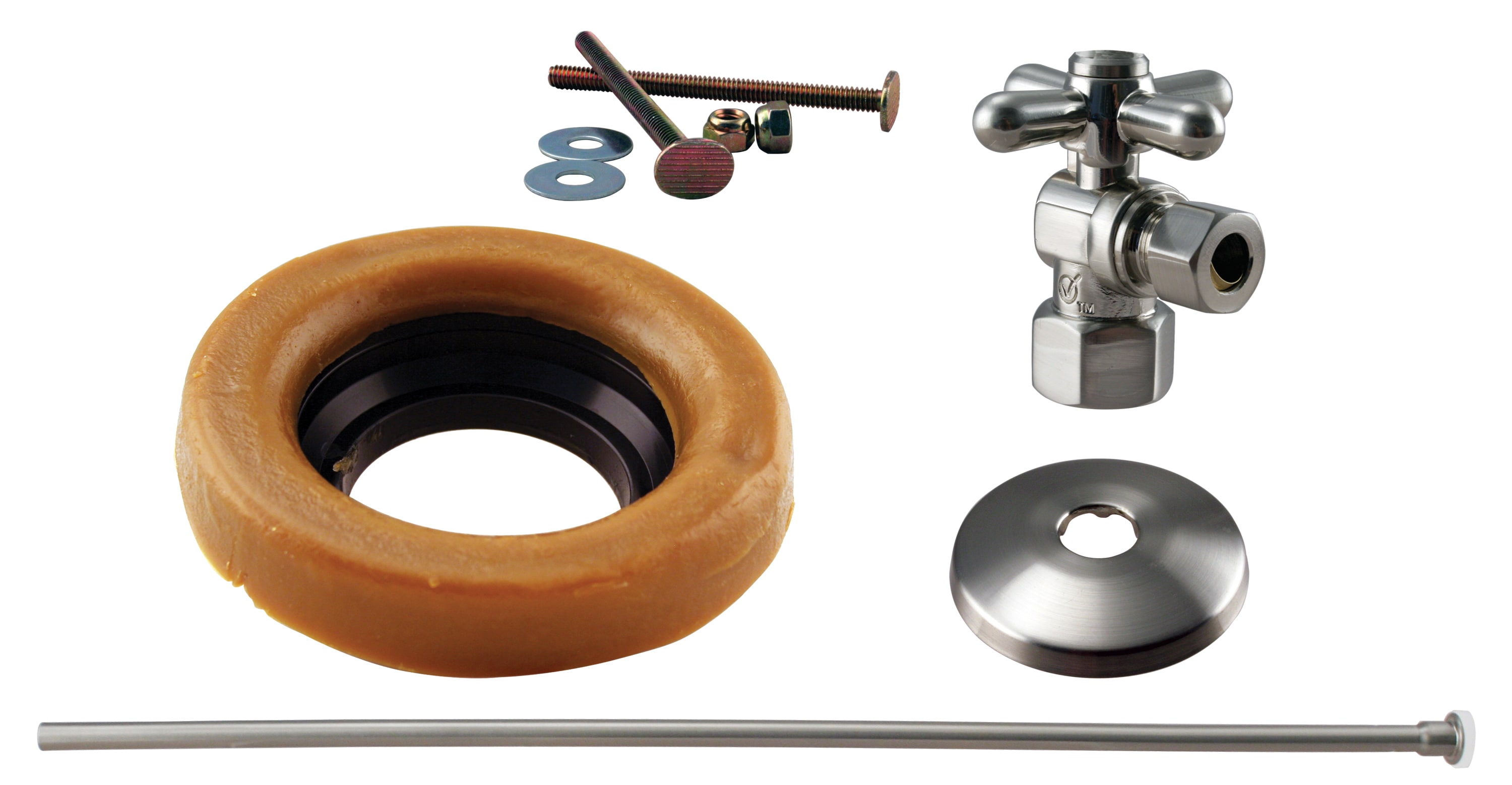 Westbrass D6033-40 Wax Ring and Bolts for Toilet Bowl