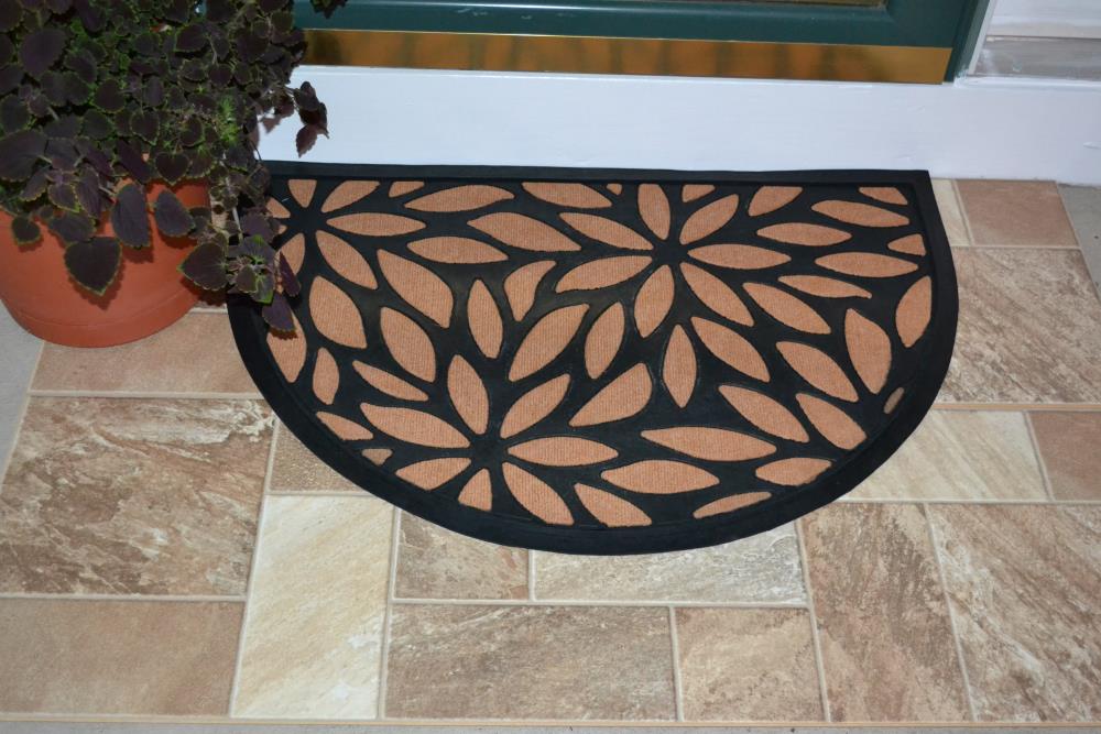 Imports Decor 2ft x 3ft Brown and Black Polypropylene/Rubber Half