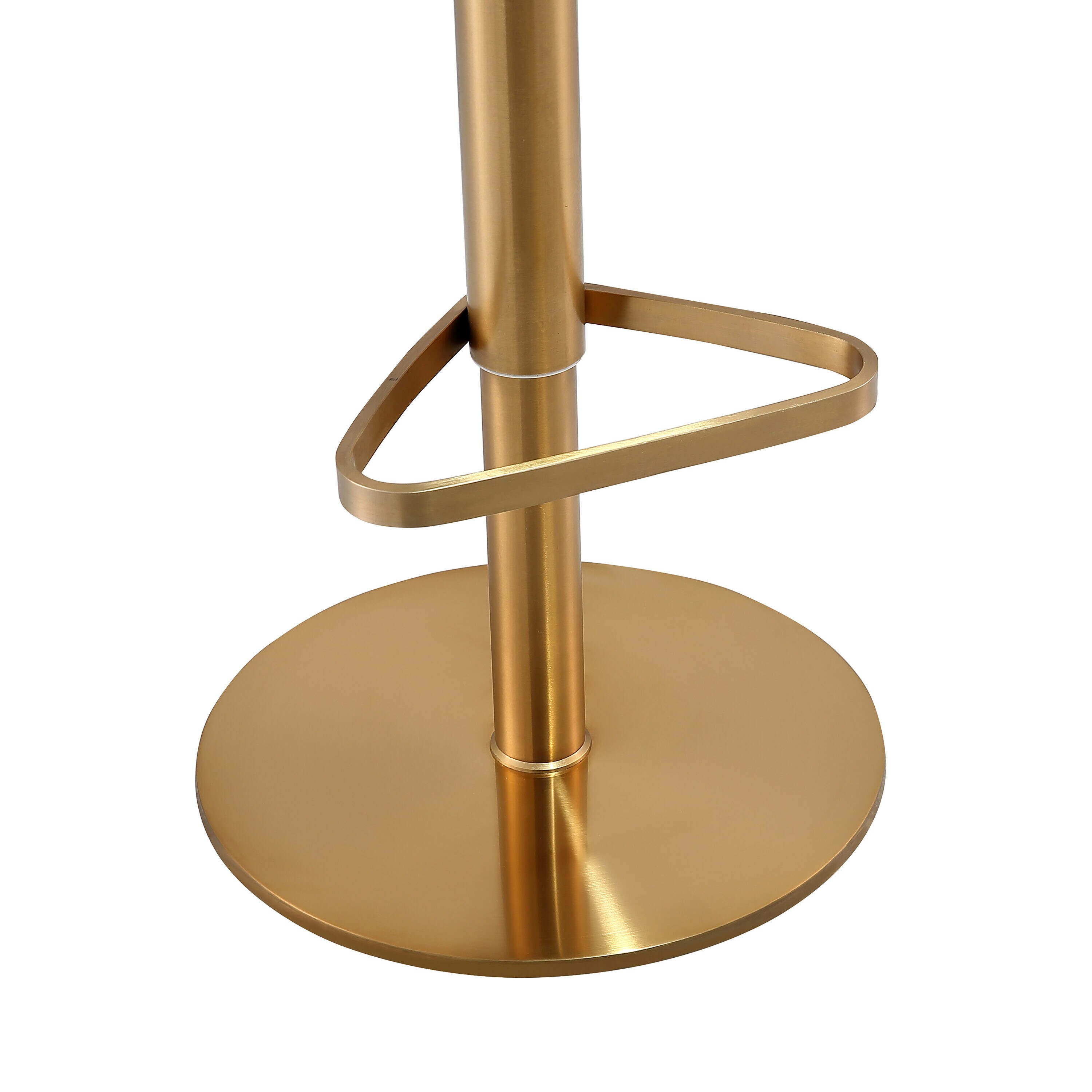 Malachite Green and Gold Adjustable Swivel Stool with Vegan Leather