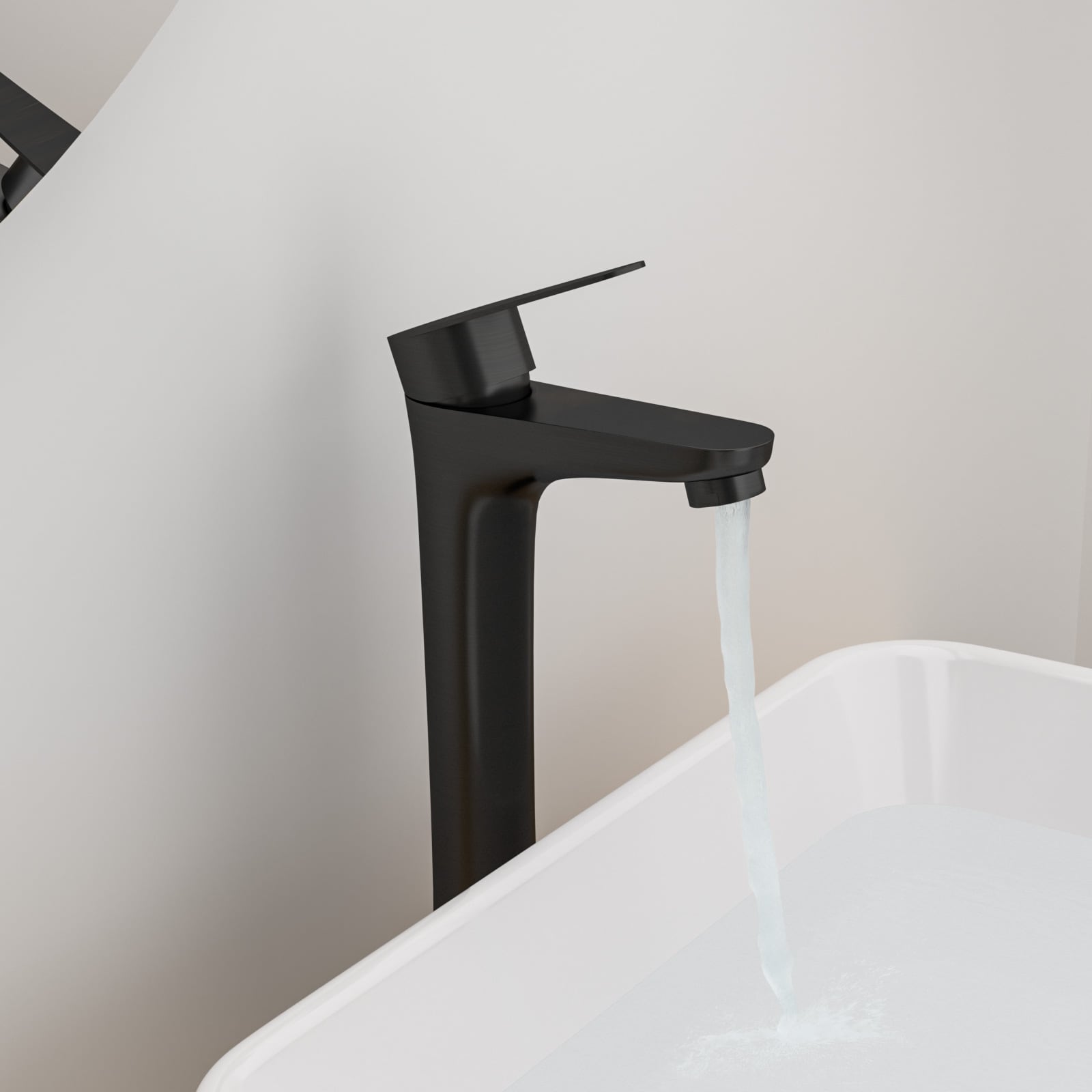GLANZEND  Oil-Rubbed Bronze Single Hole Single Handle Vessel Sink Bathroom Sink Faucet Supply Lines