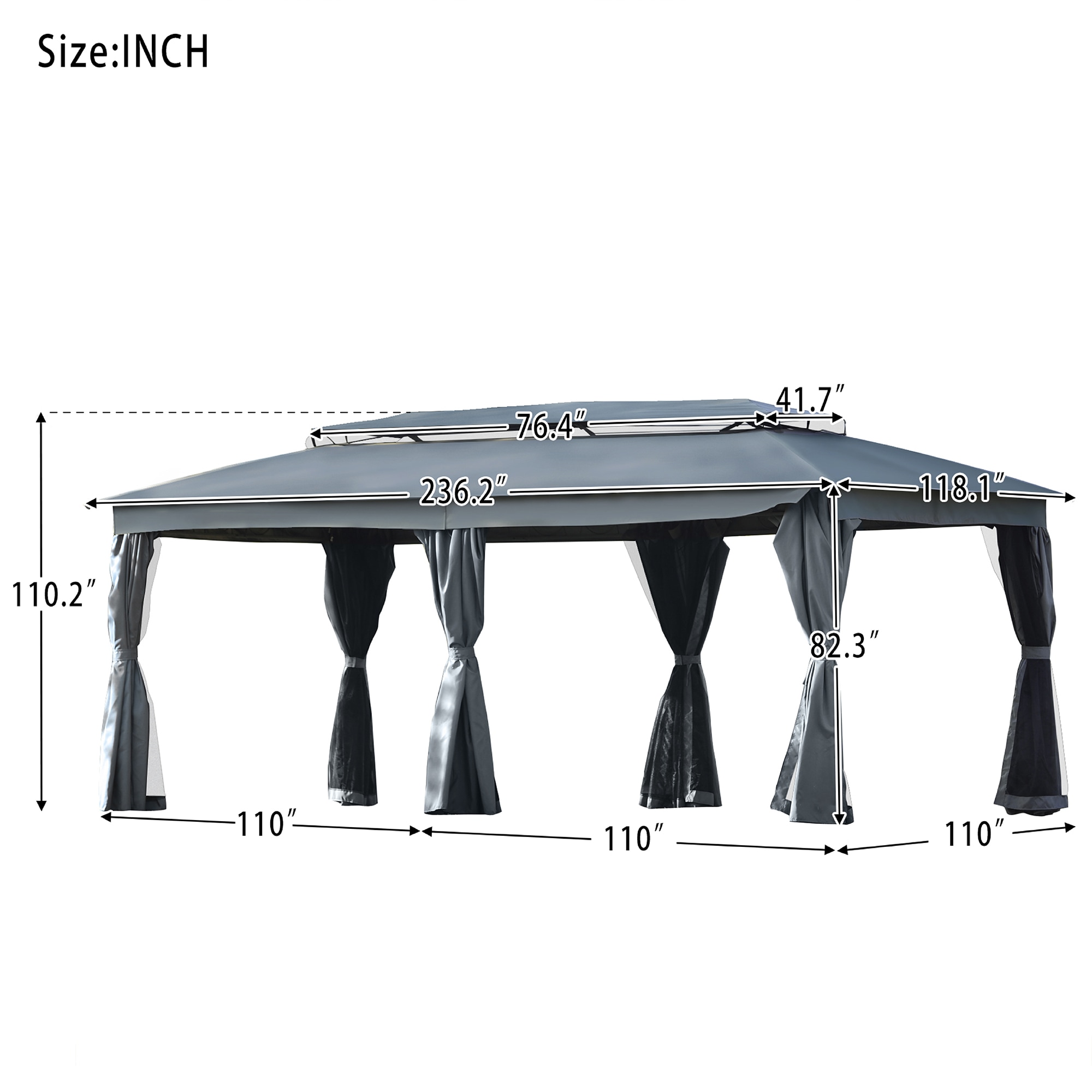 Forclover CBE-5PS0019BL Wood-Resin-Gazebos - View #7