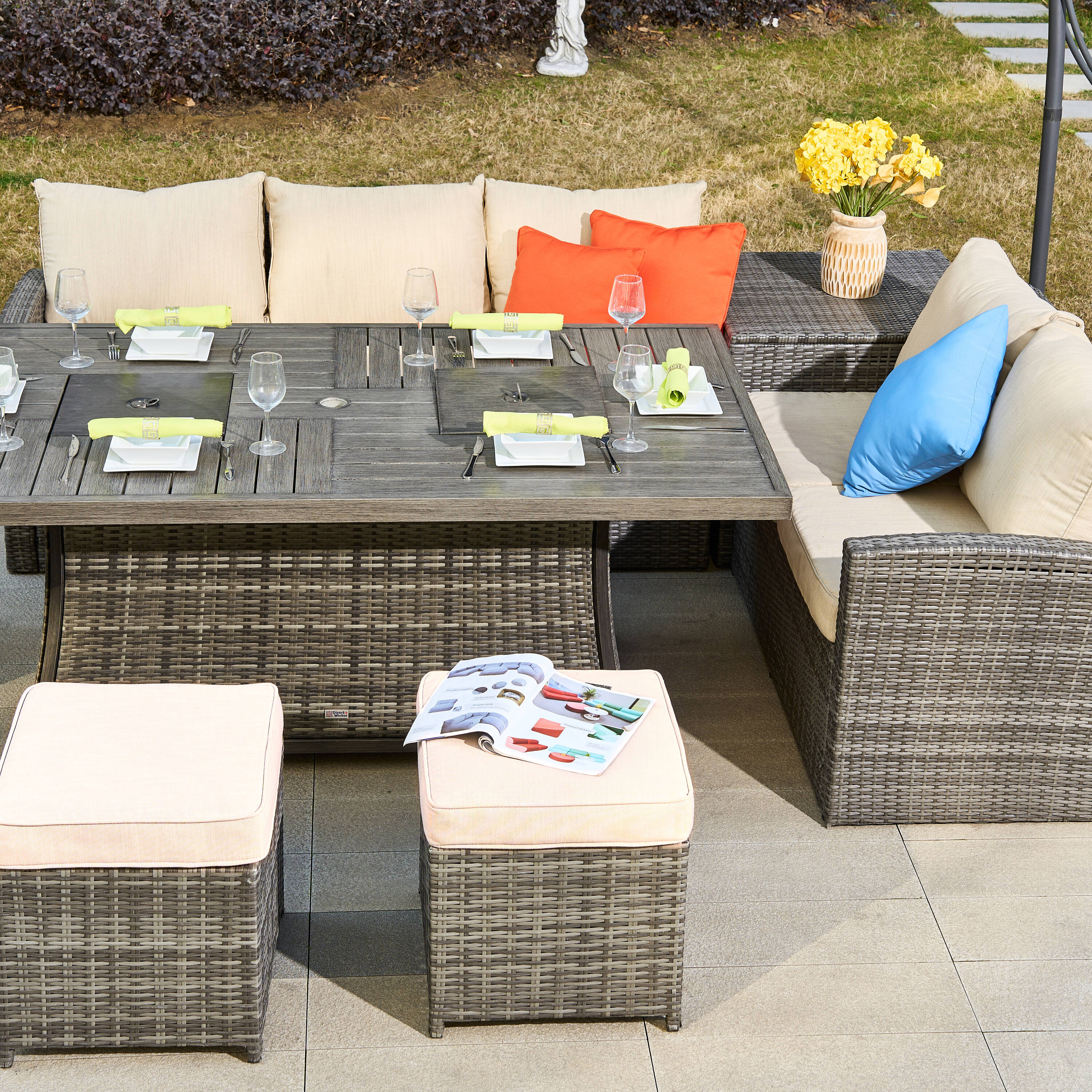 Direct Wicker DWG-2403BFI-GR Patio-Conversation-Sets - View #4