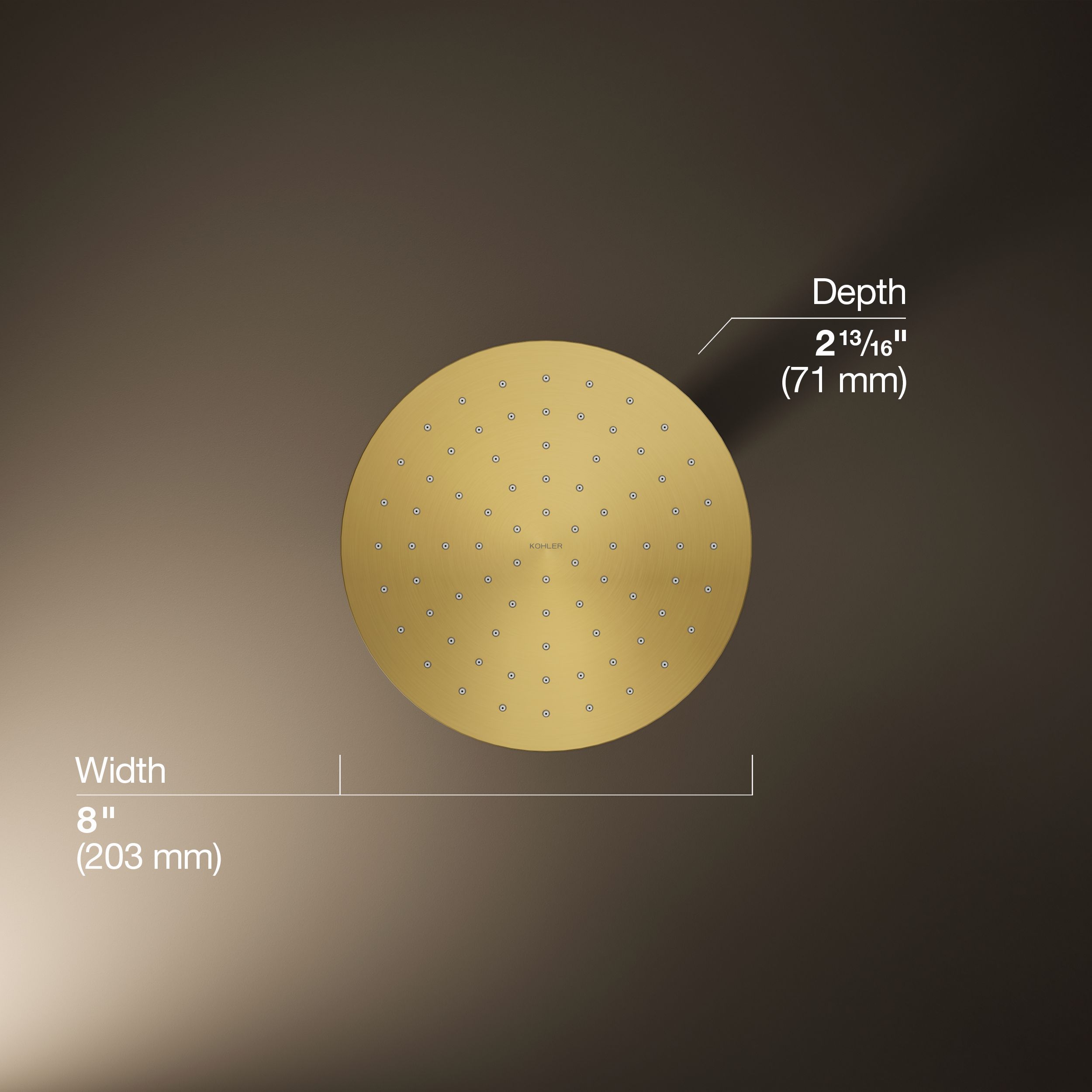 KOHLER K-22170-G-2MB Fixed-Showerhead - View #3