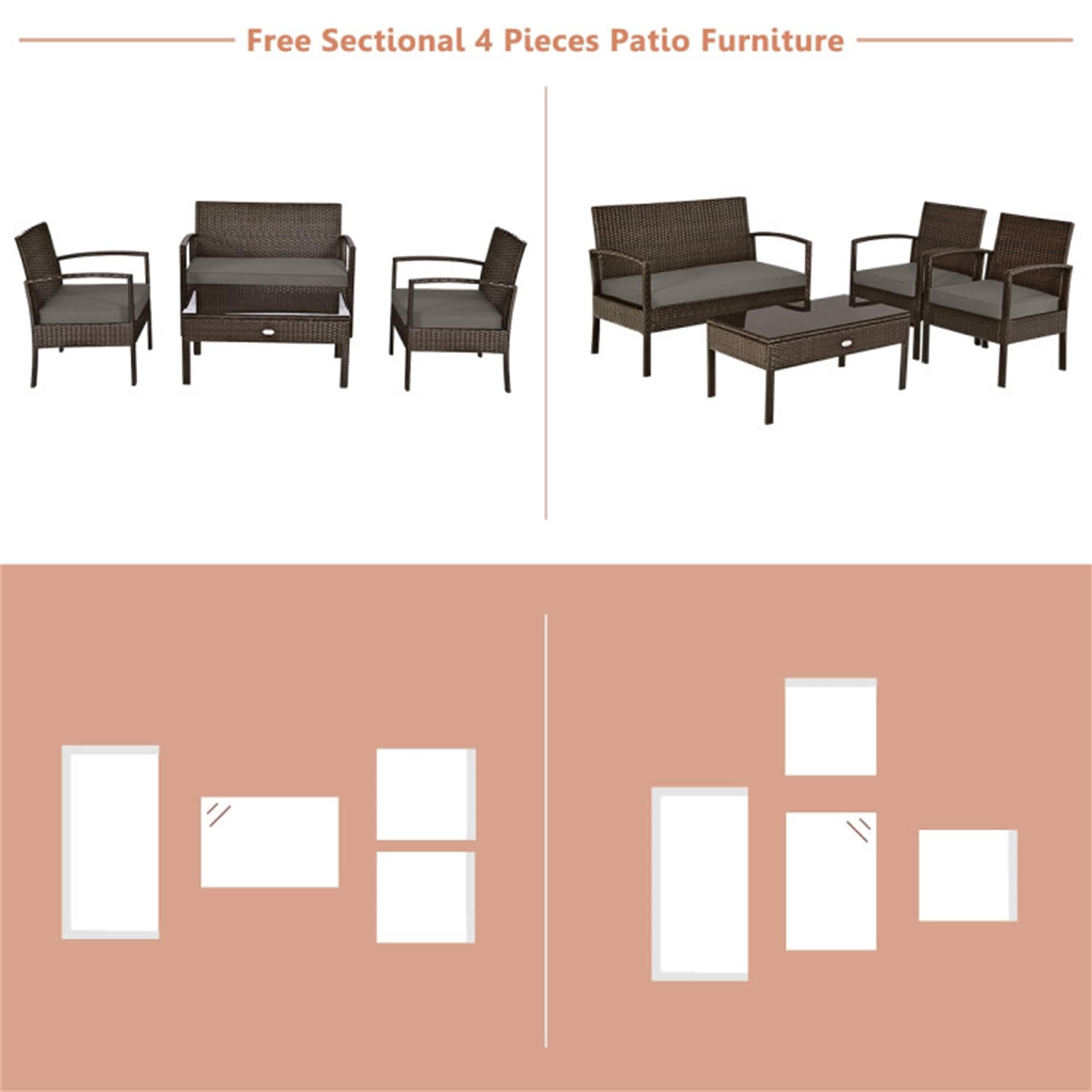 BABOOM BOM-8640B+-CO Patio-Conversation-Sets - View #4