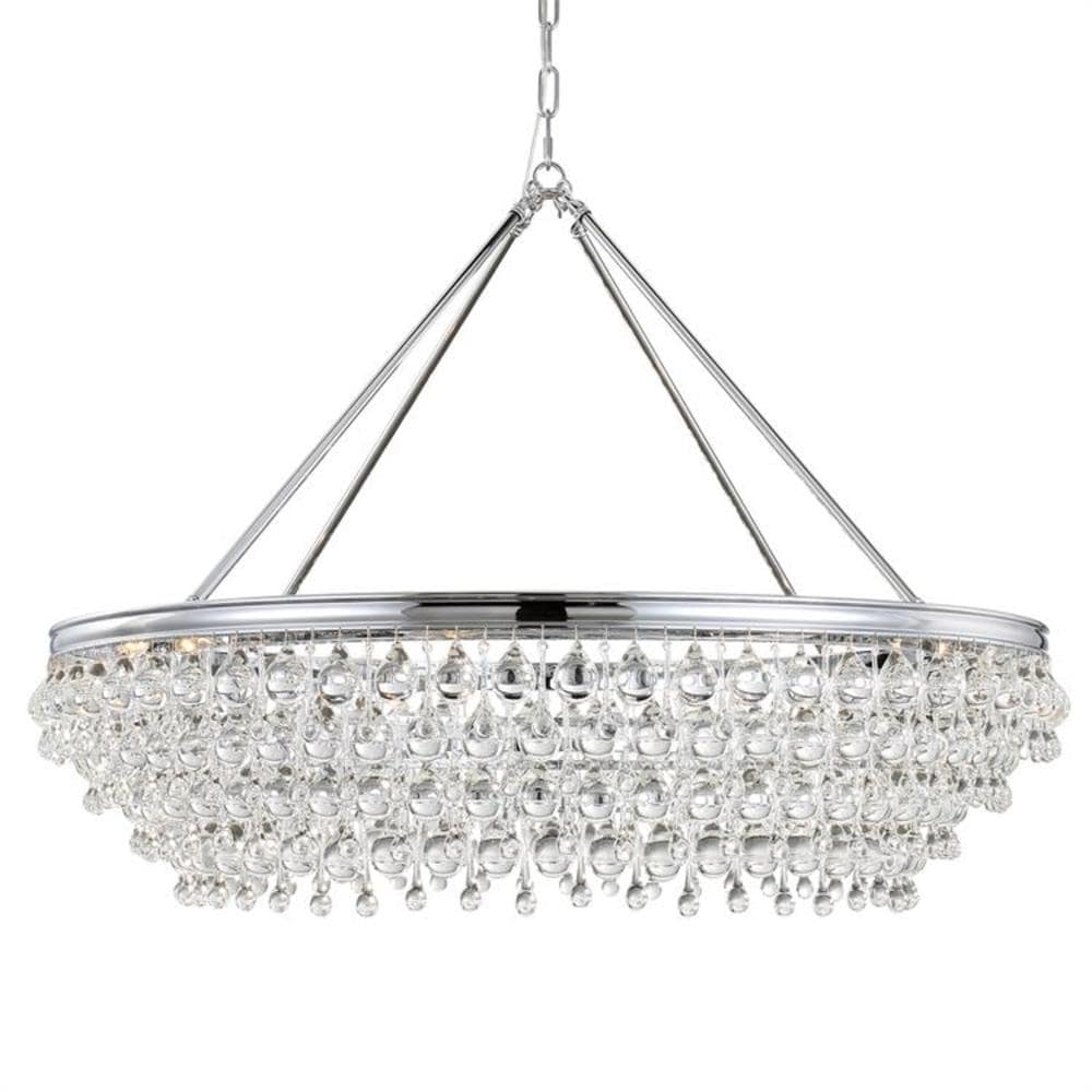 Crystorama 278-CH Calypso 8 -Light Polished Chrome Modern/contemporary Crystal For Use in Bathrooms, Foyers, Kitchens, Chandelier