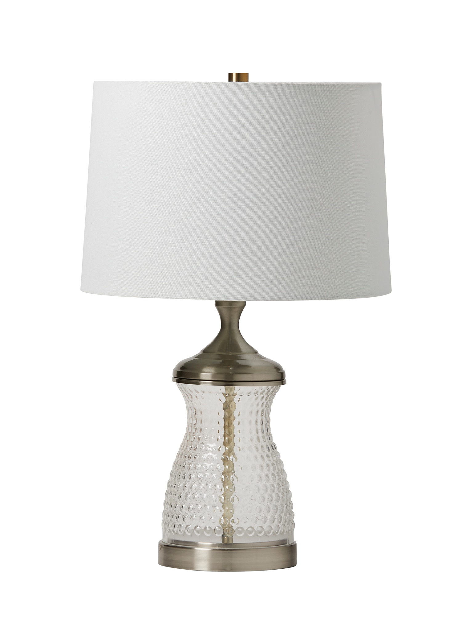 Craftmade 86250 22-in Satin Brass On/Off switch Table Lamp with Fabric Shade