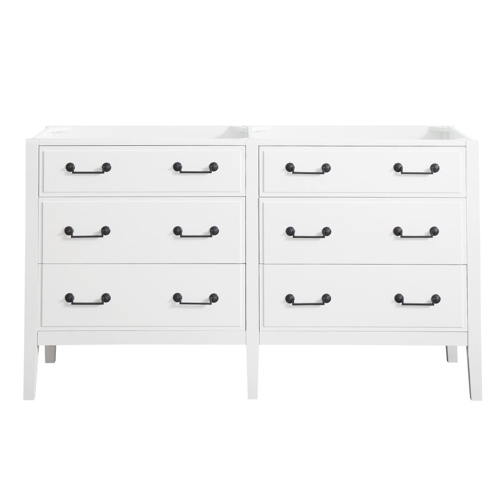 Avanity DELANO-V60-WT Delano 60-in White Bathroom Vanity Base Cabinet without Top