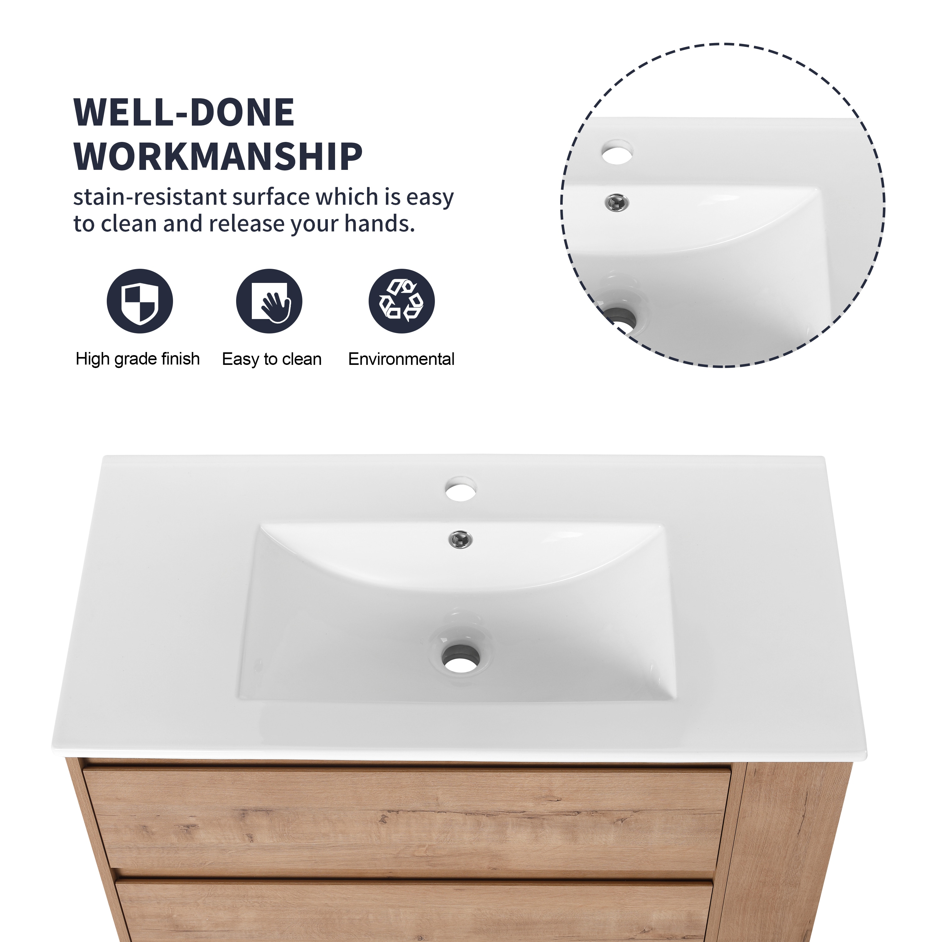 Forclover QNM-0936-CAW Bath-Vanity-Combo - View #6
