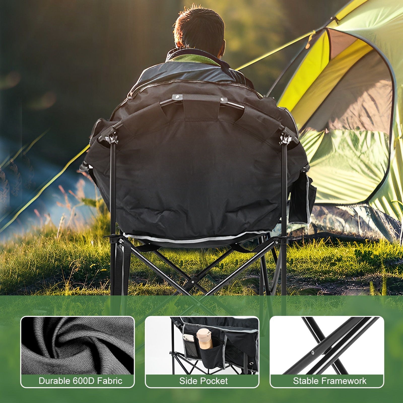 Esazn I1327138-BK-TWINFL Beach-Camping-Chairs - View #4