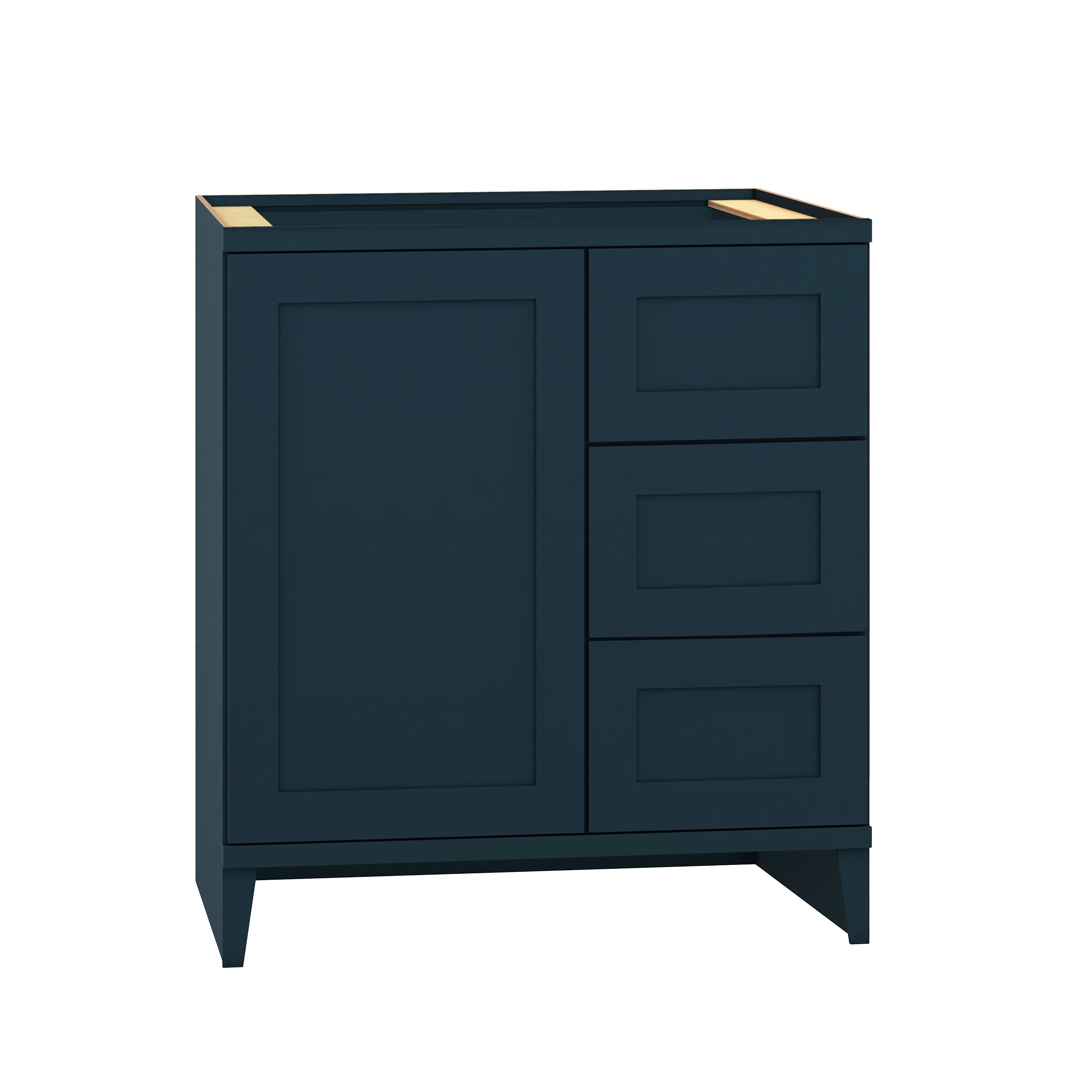 Diamond Express 330 3VSD303421 Jamestown 30-in Regatta Blue Bathroom Vanity Base Cabinet without Top
