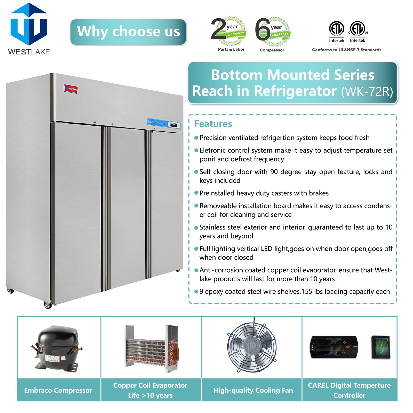 Jeremy Cass GWCLWASH82 Commercial-Refrigerators - View #4