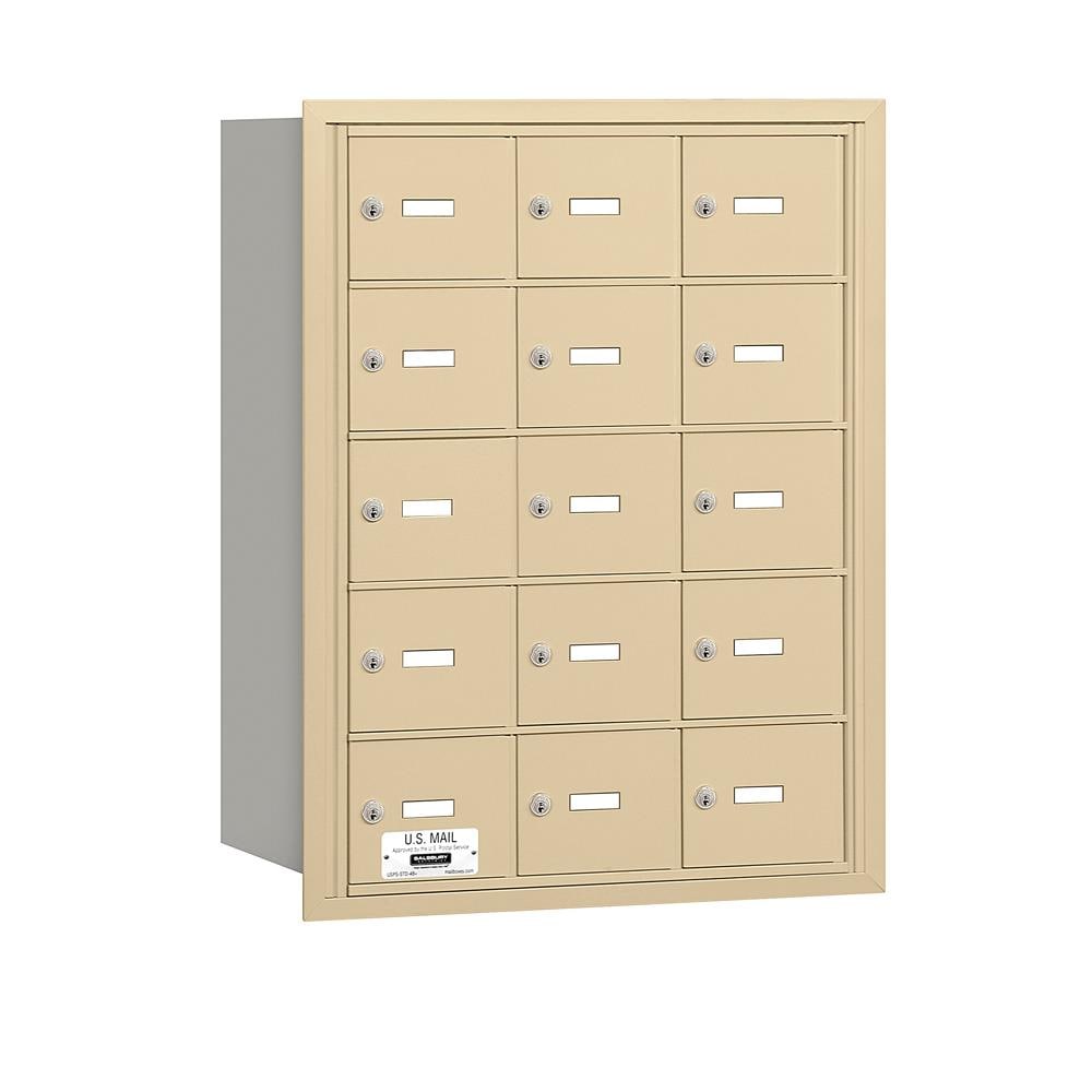 SALSBURY INDUSTRIES 3615SRU Recessed Mount Brown Metal Extra Large Lockable Cluster Mailbox