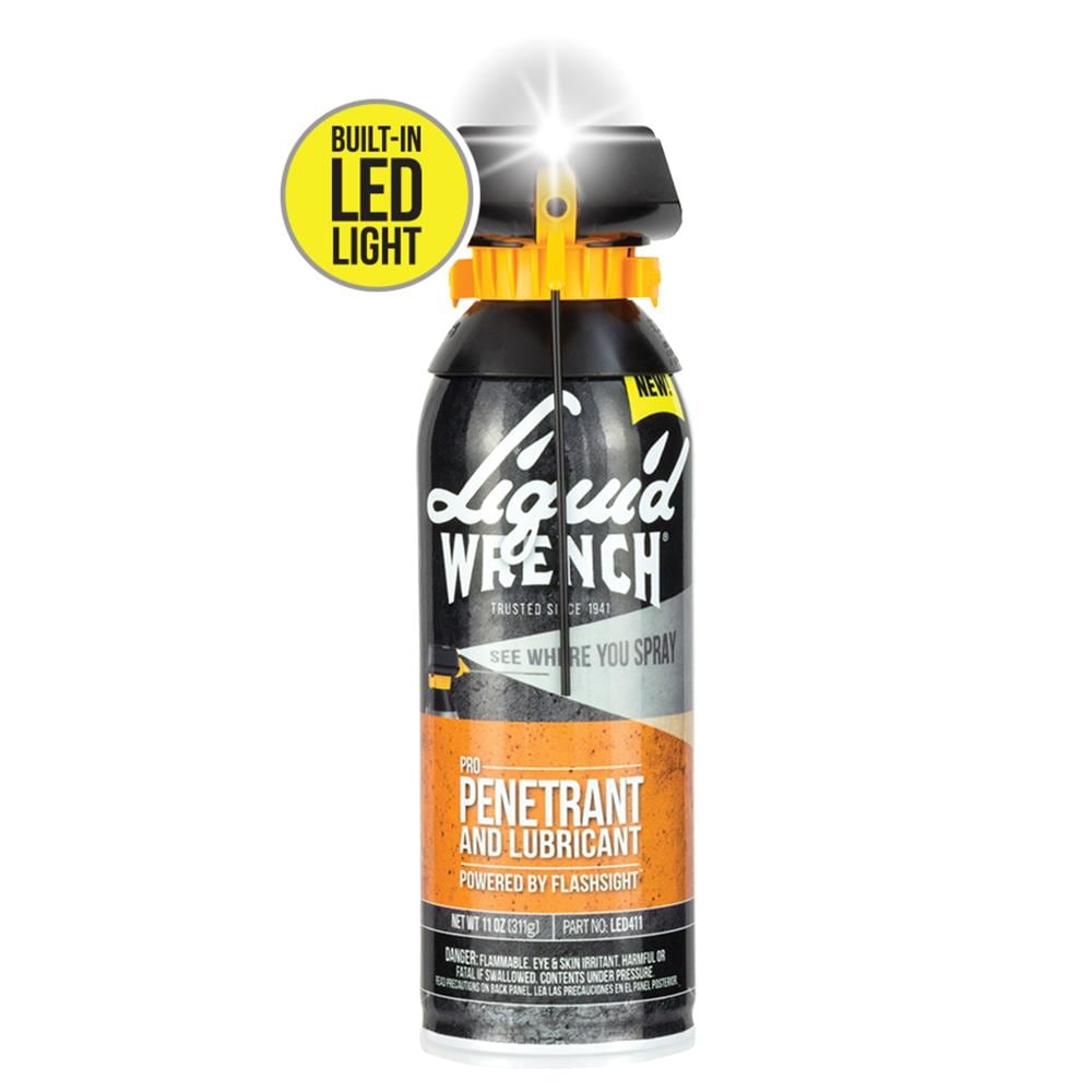 Liquid Wrench Lubricant Penetrant 11-oz with LED Light Source